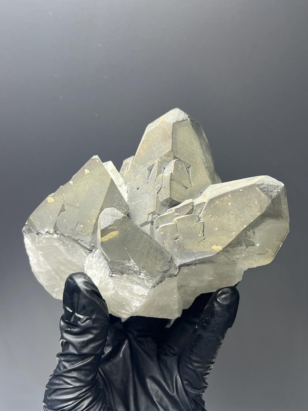 Pyrite Alloy Gray Crystal Calcite - Crystal Gemstone AE 