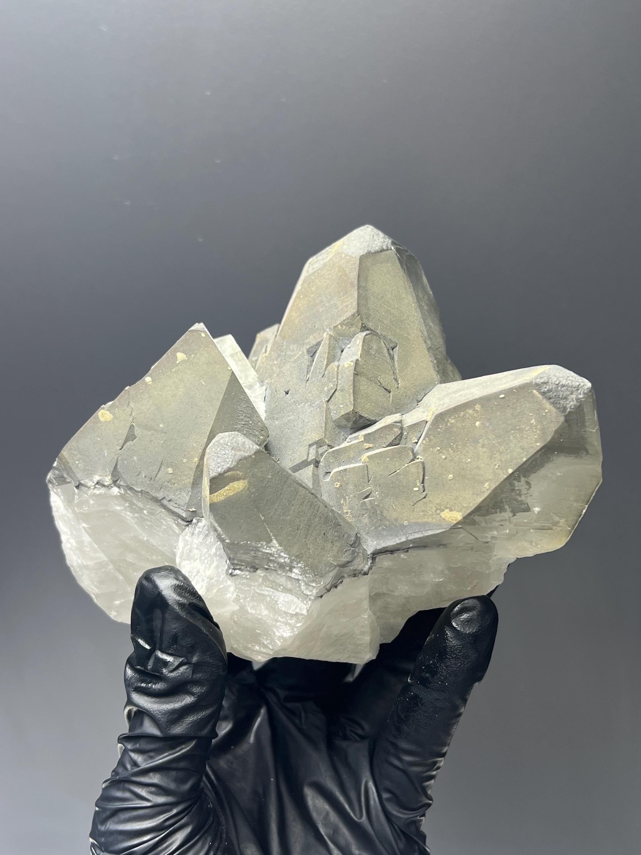 Pyrite Alloy Gray Crystal Calcite - Crystal Gemstone AE 
