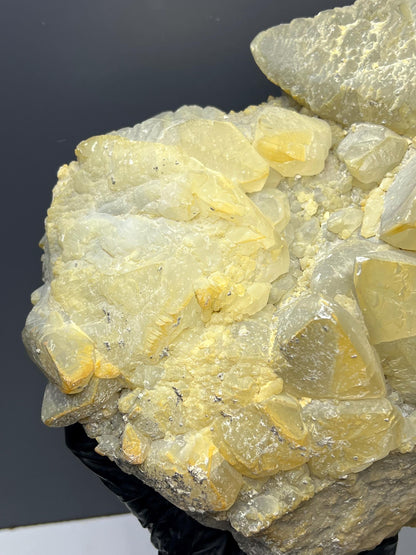 Large Size Very Special Two Sided Golden Yellow Crystal Calcite Specimen