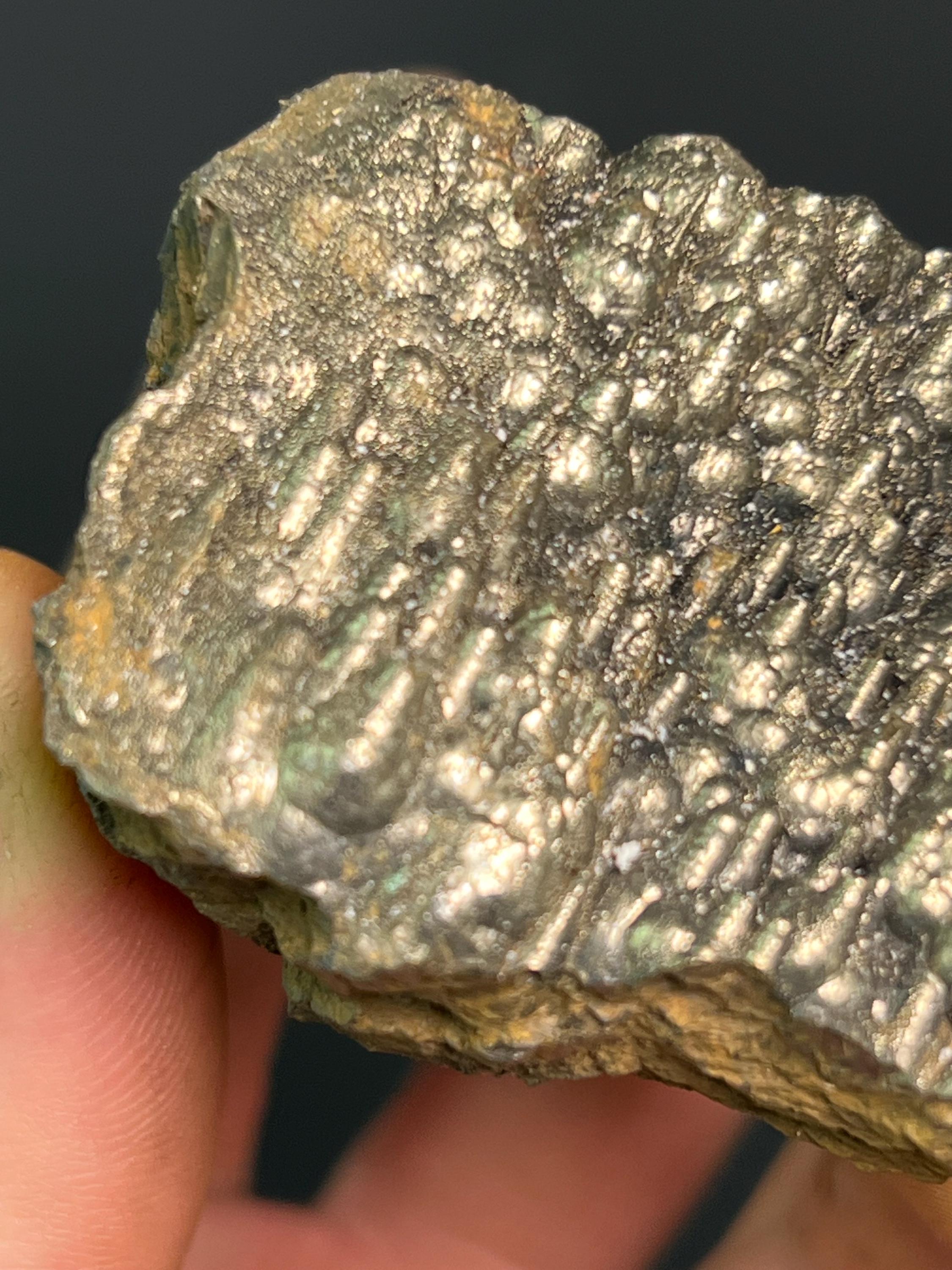 Golden Color Stalactite And Botryoidal Formation Goethite - Crystal Gemstone AE 