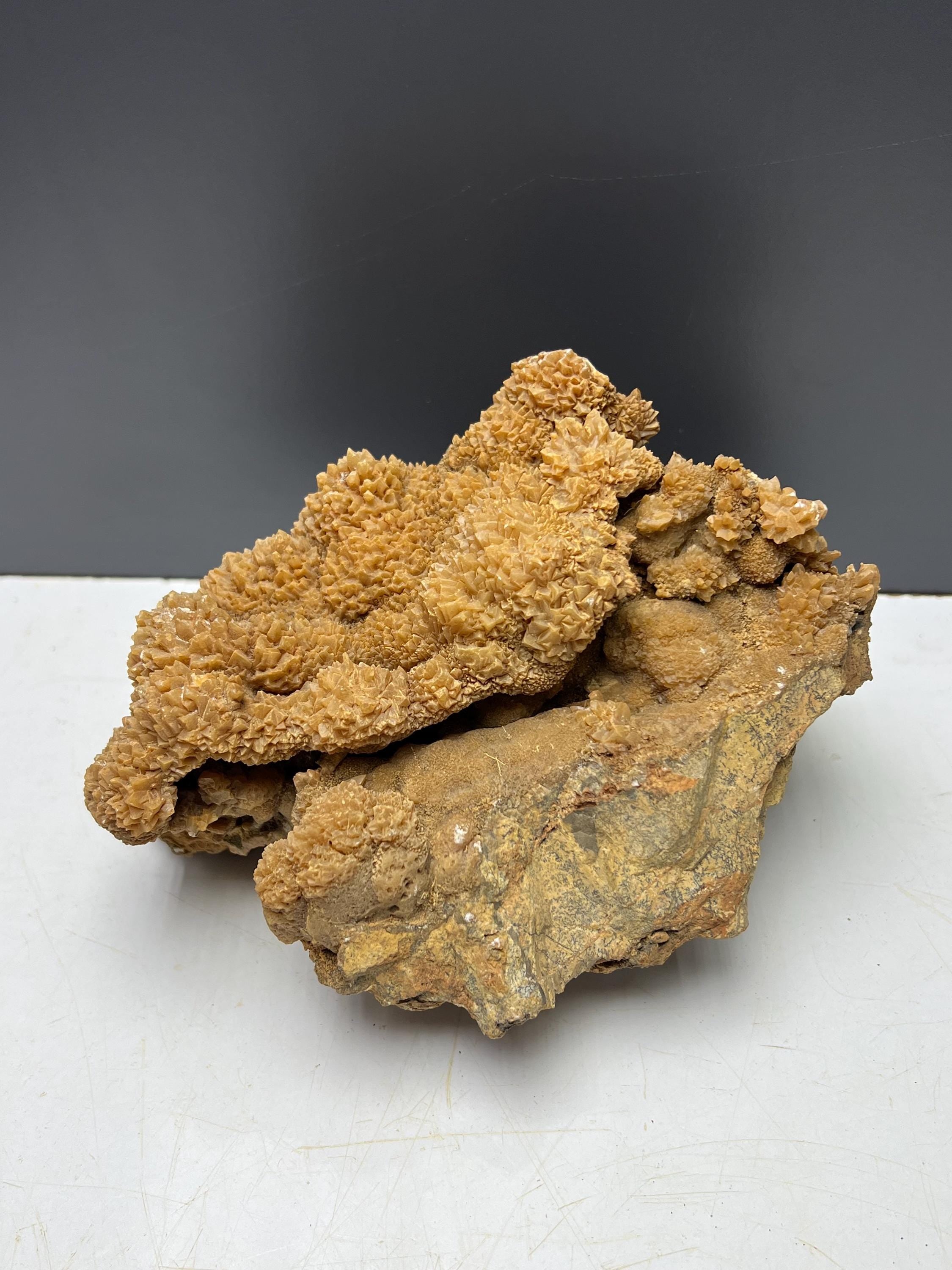 Orange Crystal Calcite Specimen - Crystal Gemstone AE 