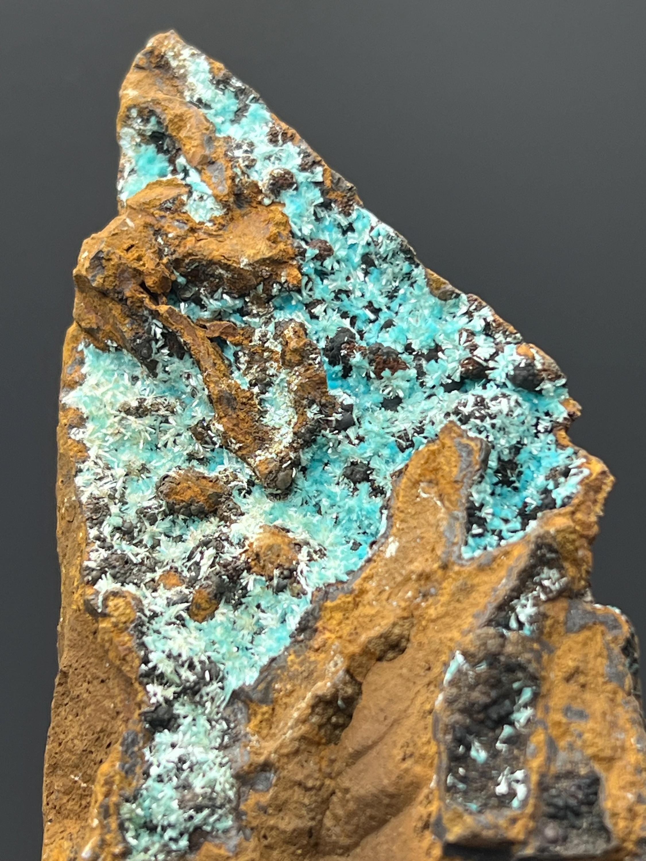 Aurichalcite Specimen: Blue Crystals - Crystal Gemstone AE 