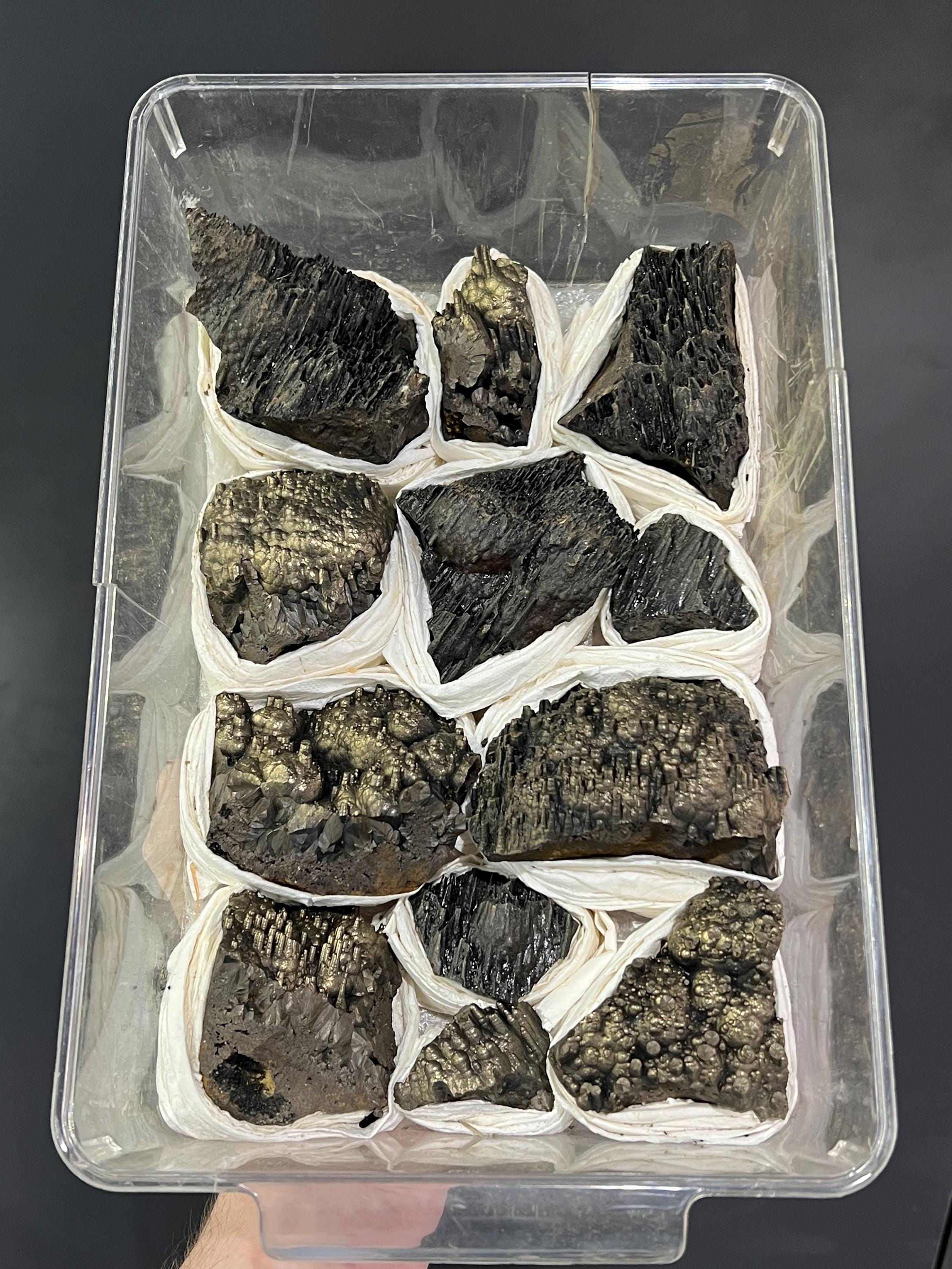 12 Pieces Golden Color Goethite Lot - Crystal Gemstone AE 