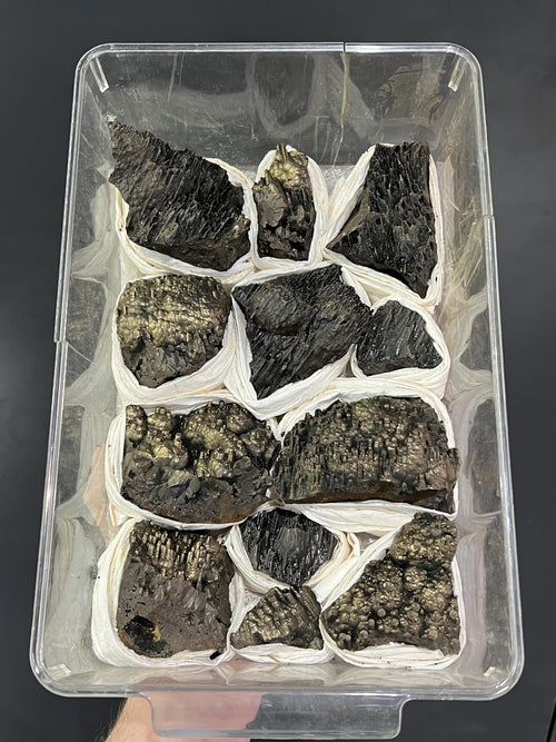 12 Pieces Golden Color Goethite Lot - Crystal Gemstone AE 