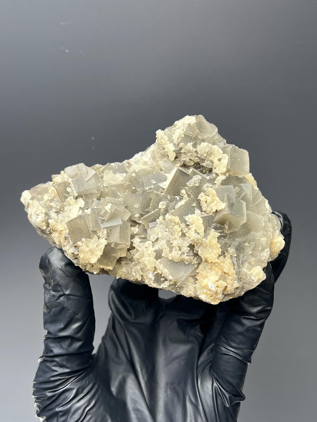 Calcite With Fluorite Specimen - Crystal Gemstone AE 