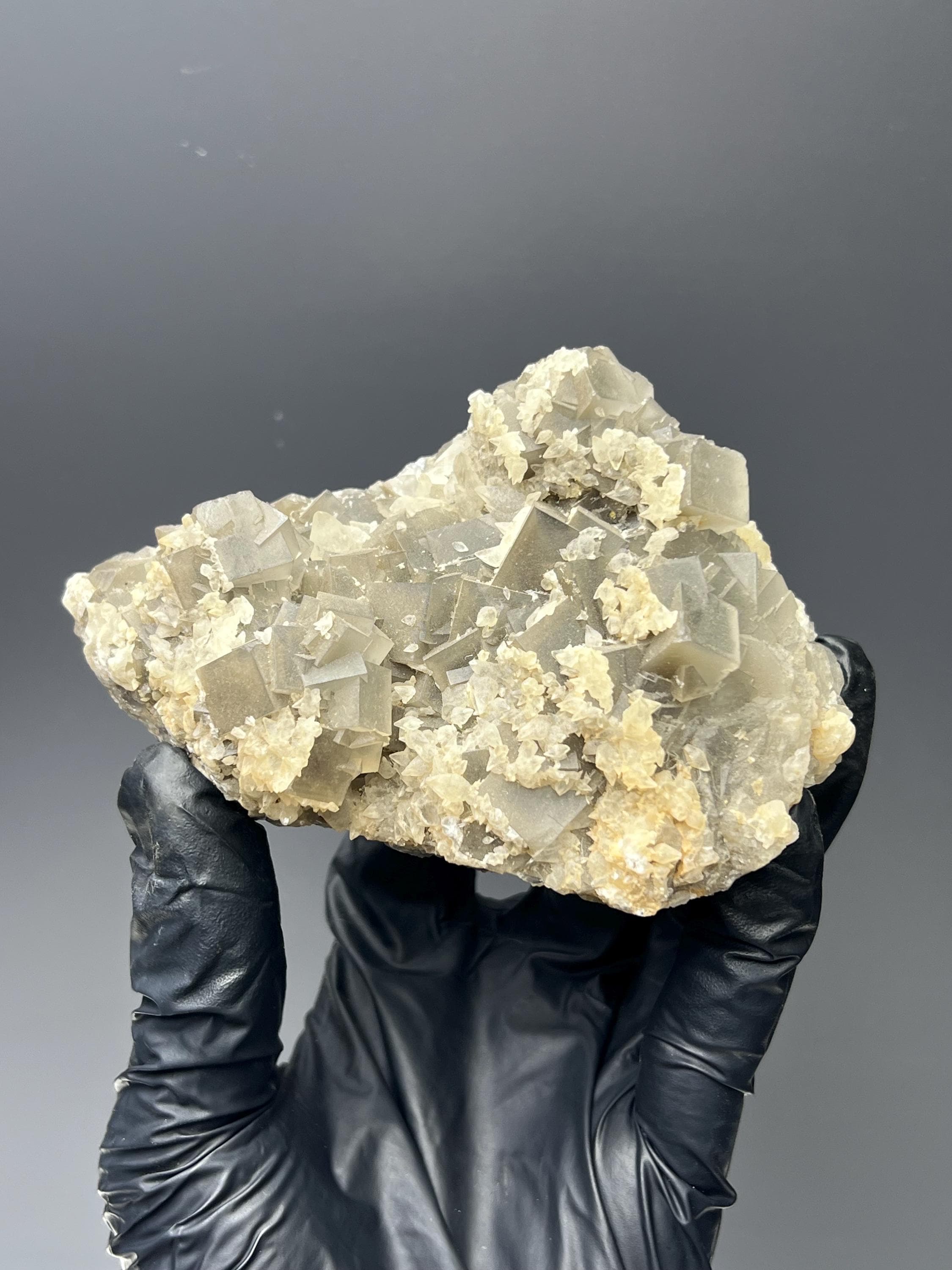 Calcite With Fluorite Specimen - Crystal Gemstone AE 