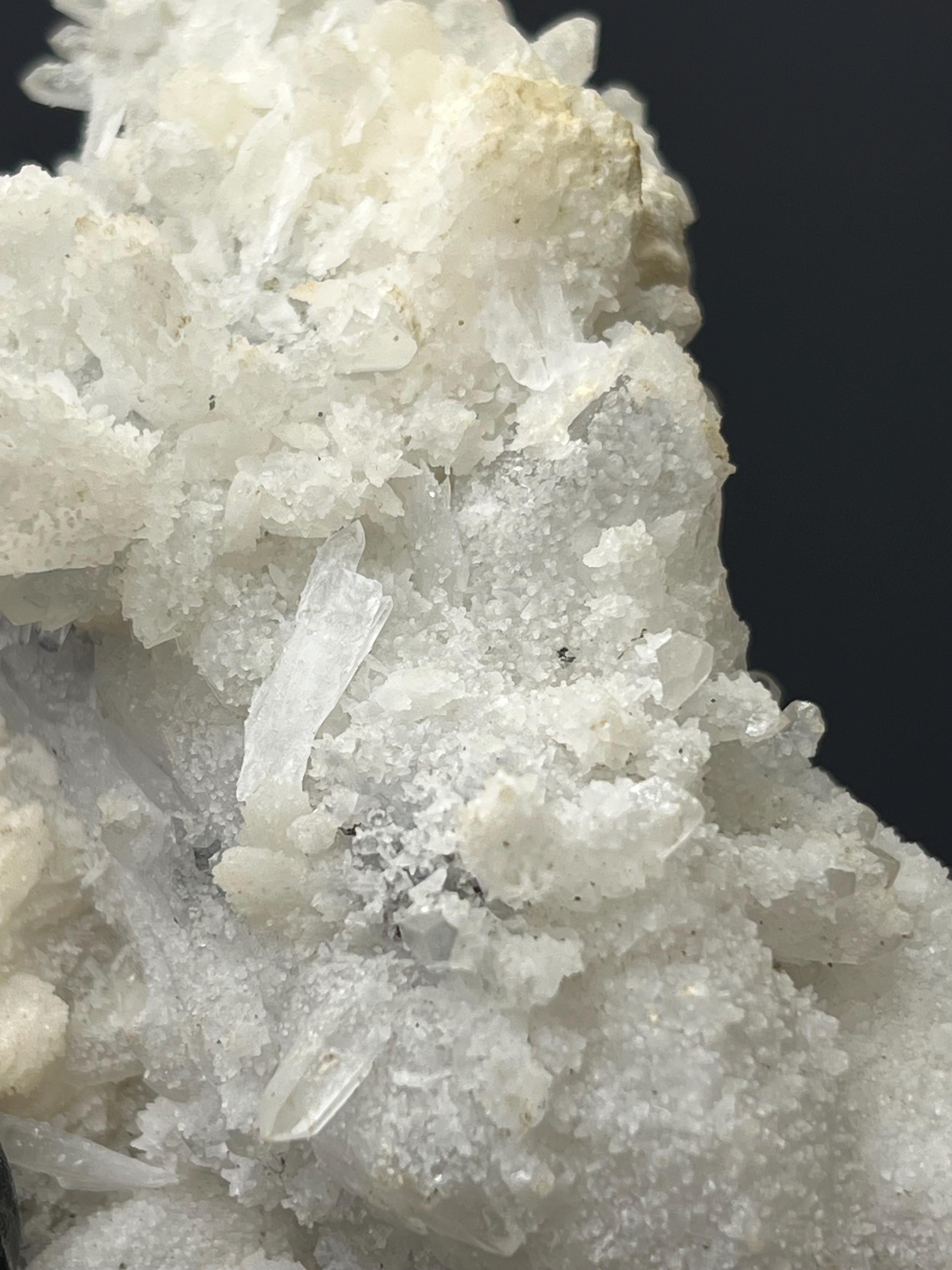 Druzy Crystal Calcite And Crystal Quartz With Sphalerite - Crystal Gemstone AE 