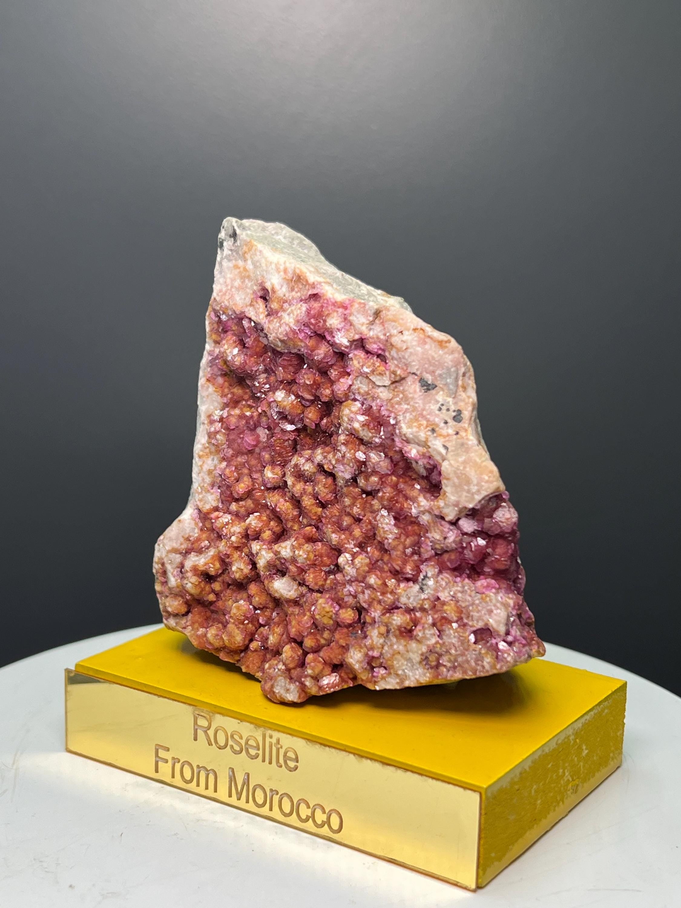 Moroccan Roselite Specimen: Delicate Pink Cobalt Mineral - Crystal Gemstone AE 