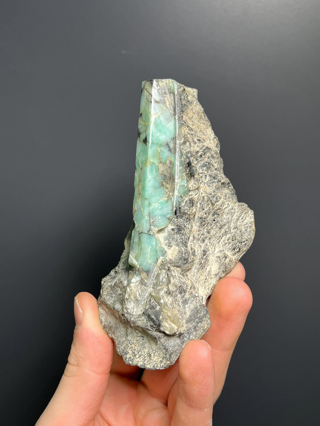 Emerald On Matrix Specimen, 270gram - Crystal Gemstone AE 