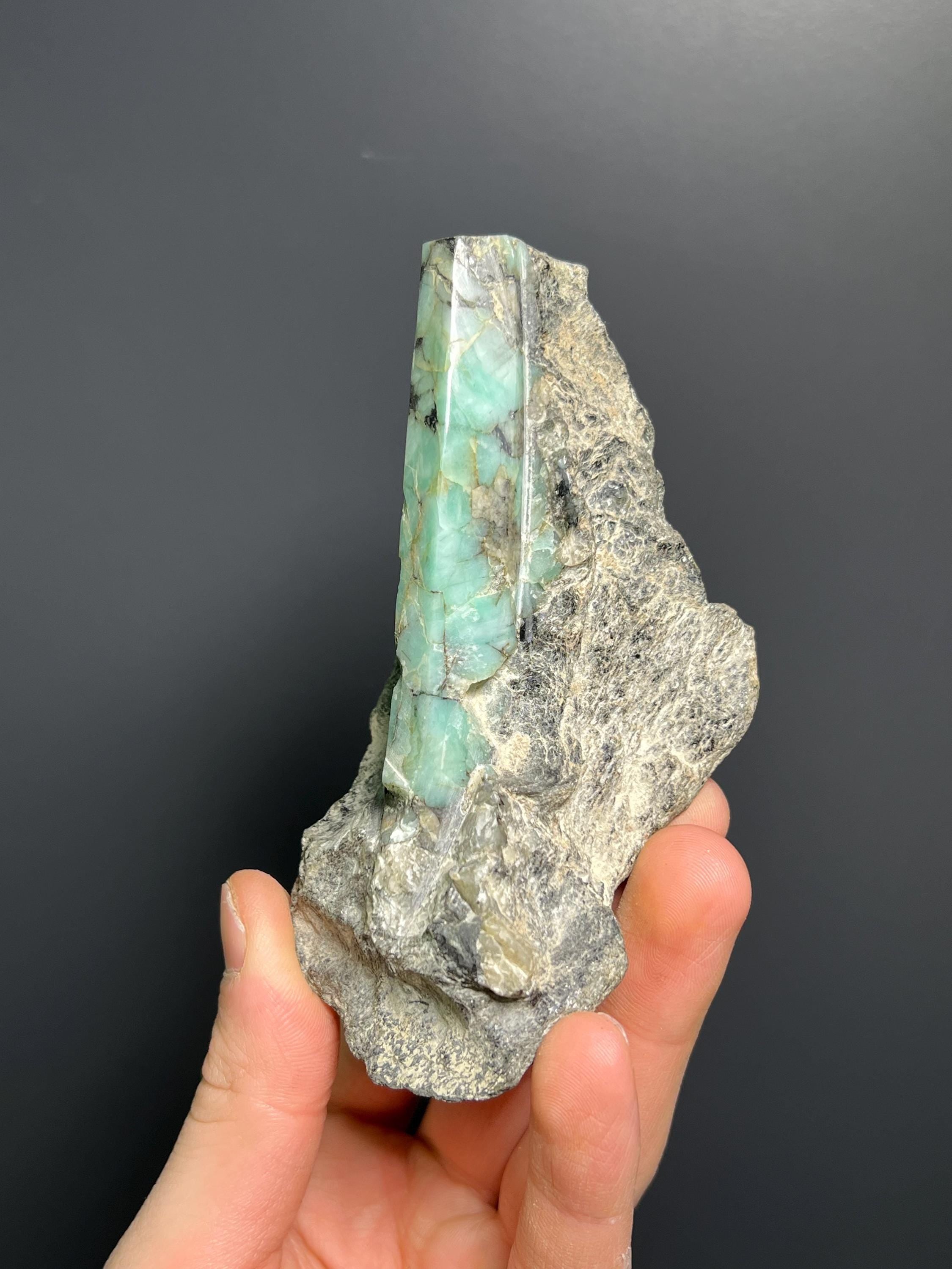 Emerald On Matrix Specimen, 270gram - Crystal Gemstone AE 