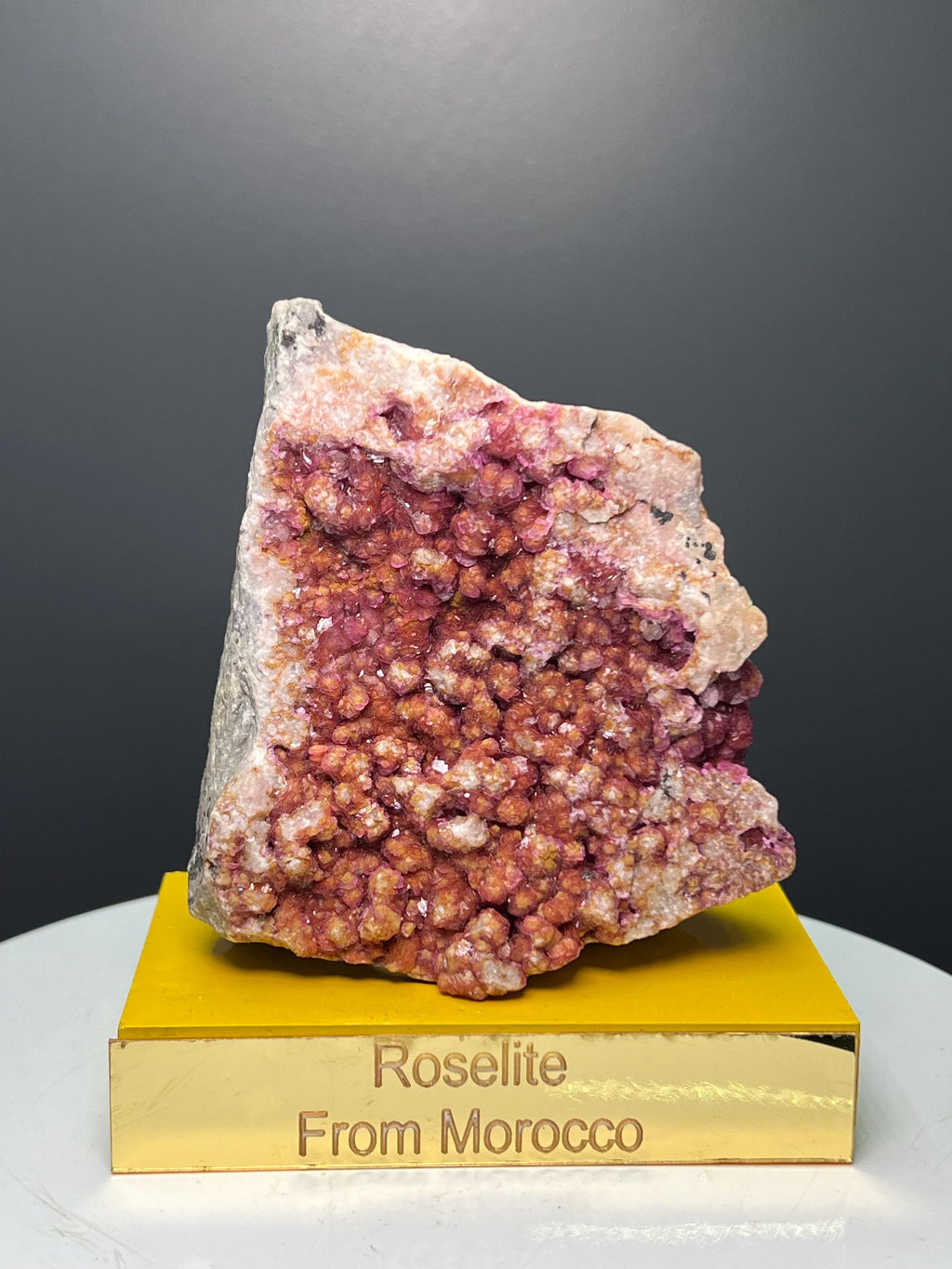 Moroccan Roselite Specimen: Delicate Pink Cobalt Mineral - Crystal Gemstone AE 
