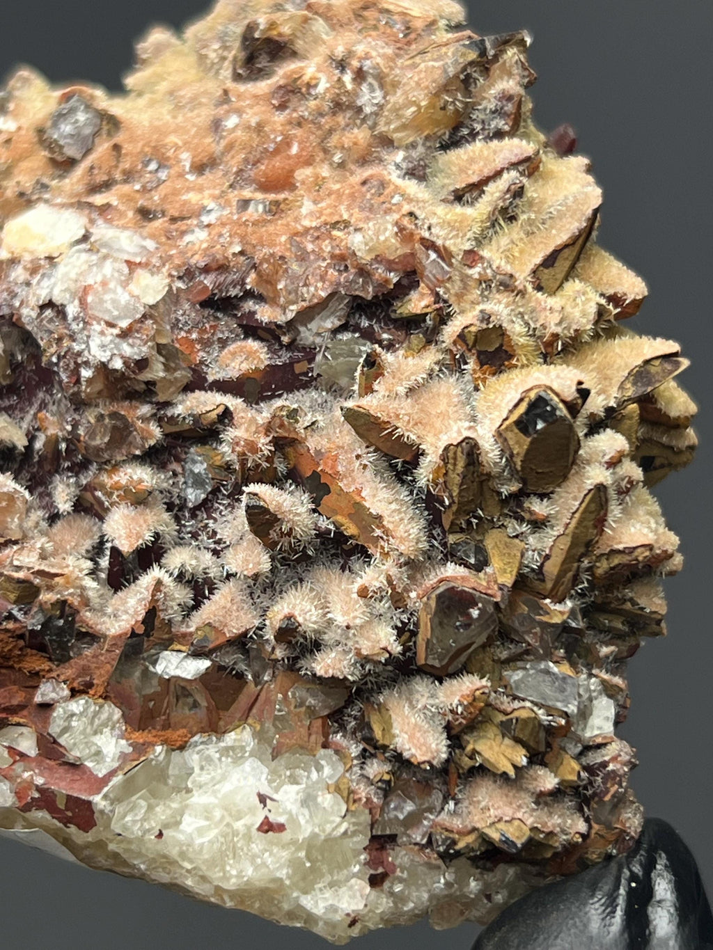 Double Sided Feather Red Crystal Calcite - Crystal Gemstone AE 