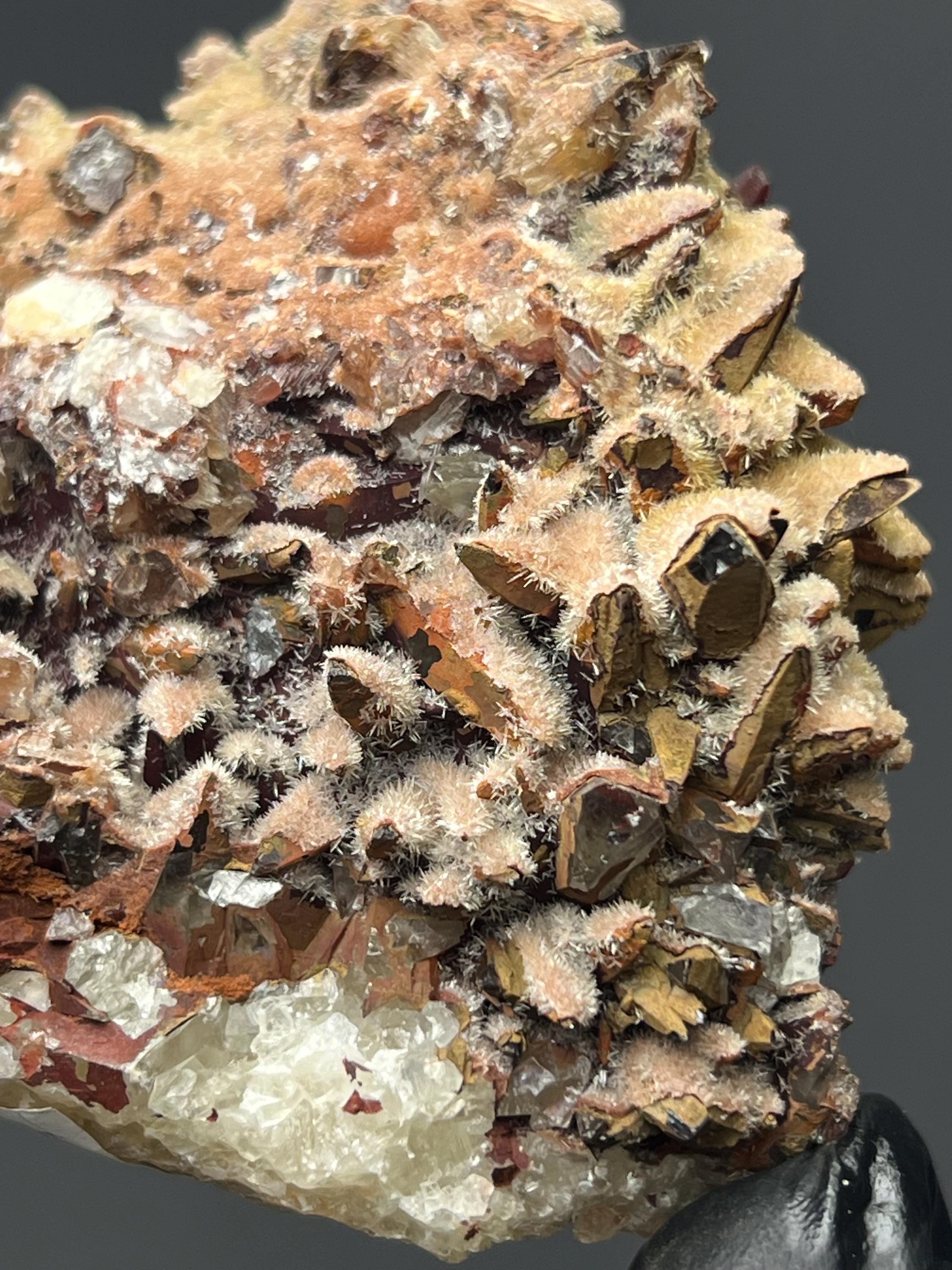 Double Sided Feather Red Crystal Calcite - Crystal Gemstone AE 