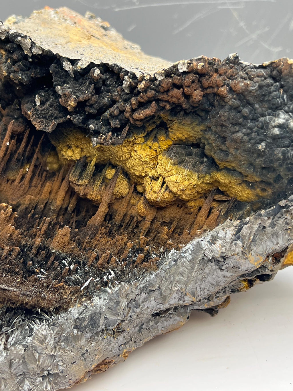 Extra Large! Limonite And Specularite on Stalactite Hematite - Crystal Gemstone AE 