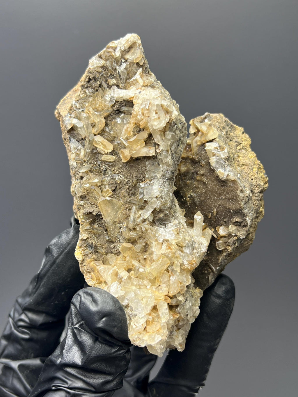 Barite Crystals With Chalcedony - Crystal Gemstone AE 