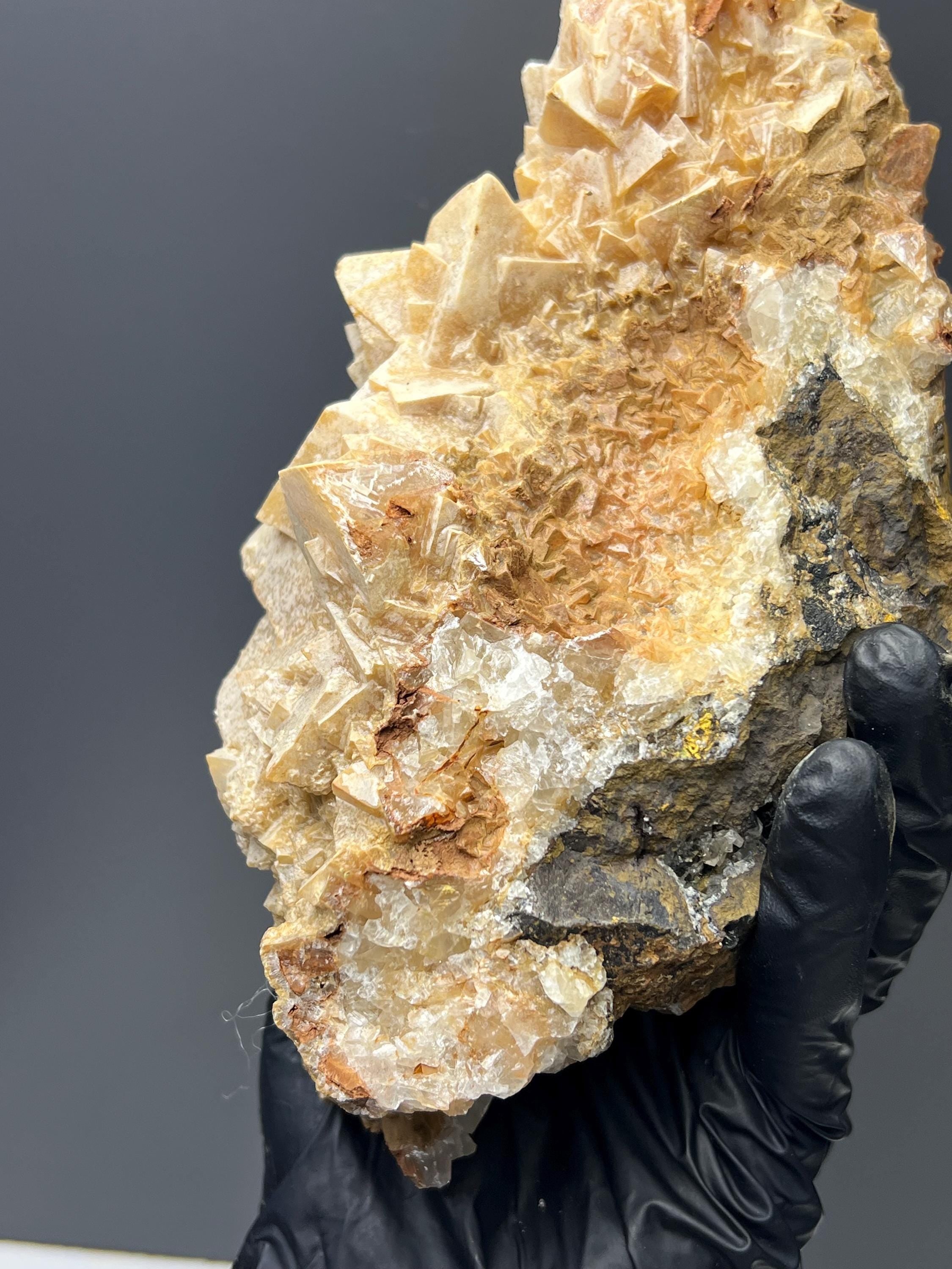 Orange Crystal Calcite Specimen - Kayseri, Turkey - Crystal Gemstone AE 