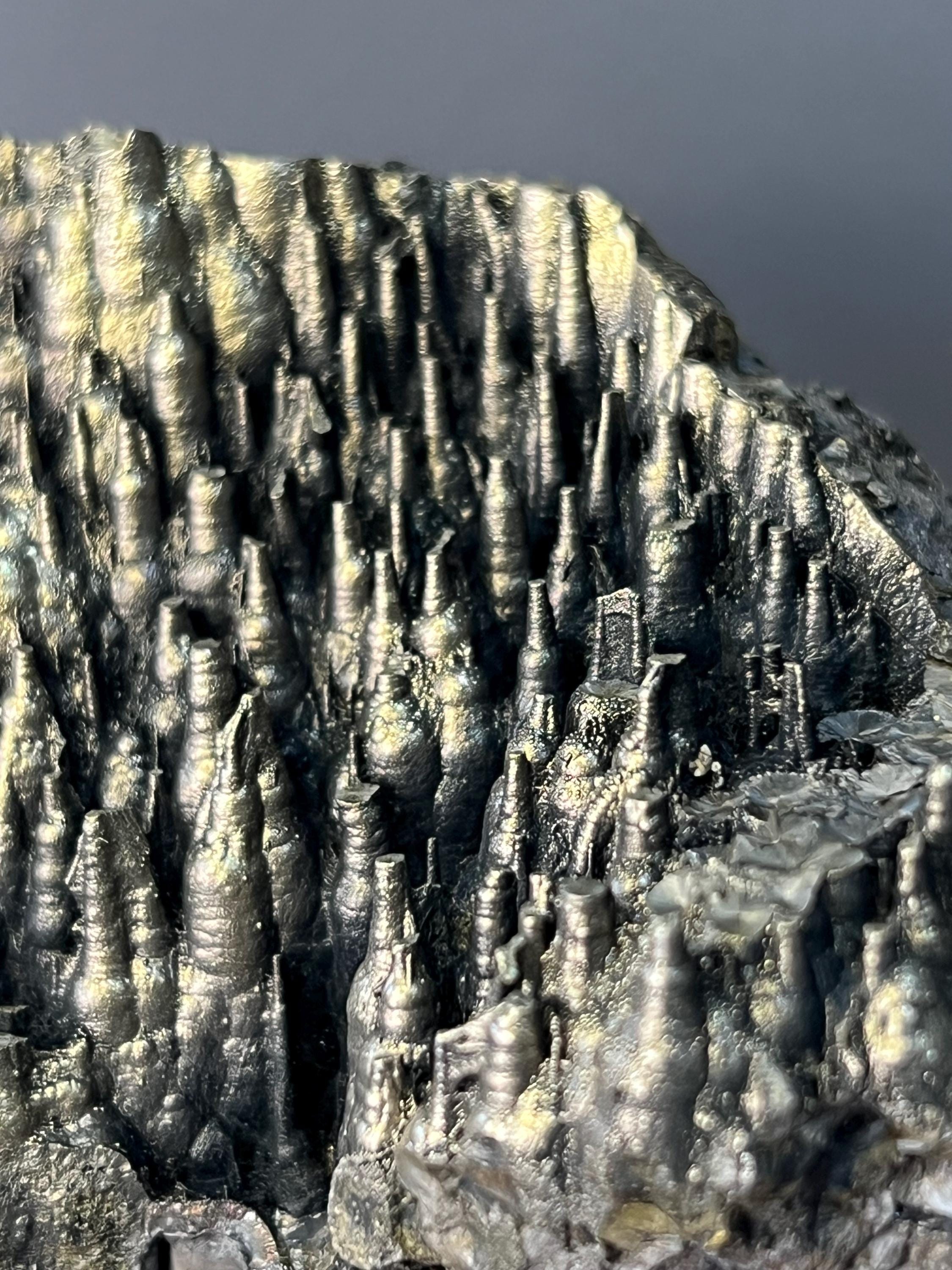 Museum Quality! Very Special Golden Color Stalactite Goethite Specimen - Crystal Gemstone AE 