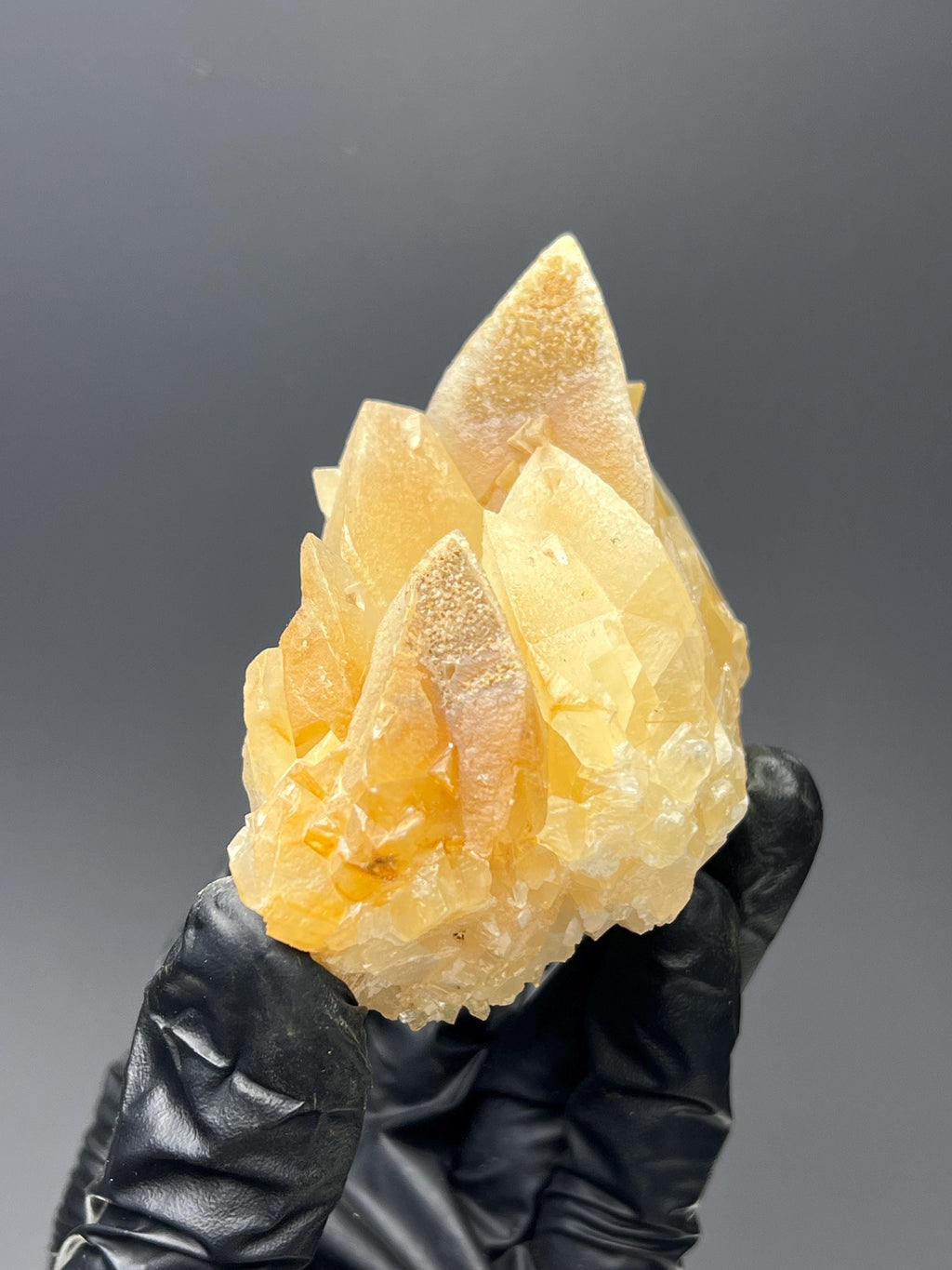 Orange Crystal Calcite Specimen - Crystal Gemstone AE 