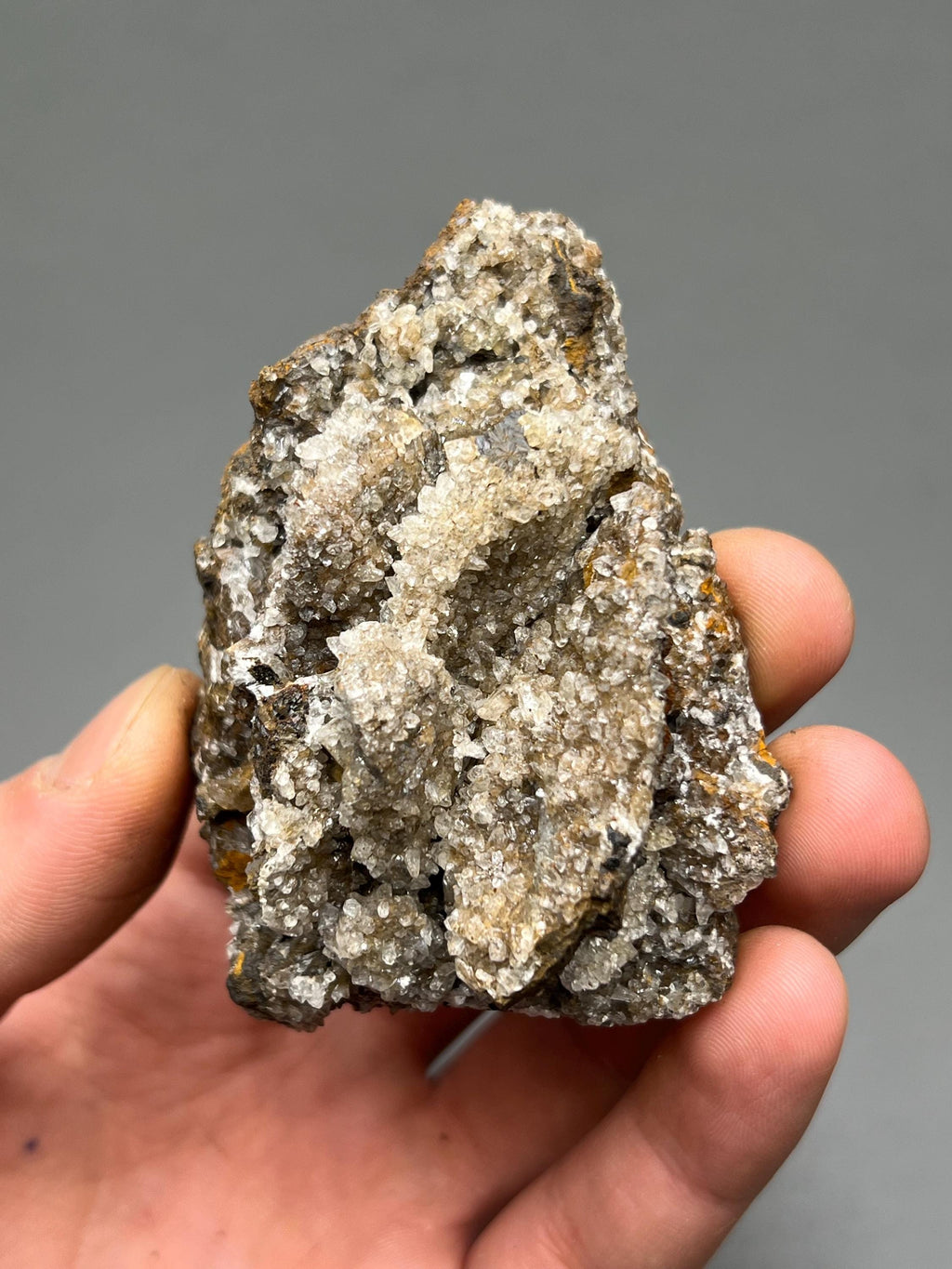 Very Special, Crystal Calcite On Hematite, From Turkey - Crystal Gemstone AE 