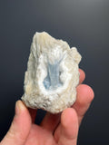 Blue Celestine On Colemanite Specimen, 166gram - Crystal Gemstone AE 