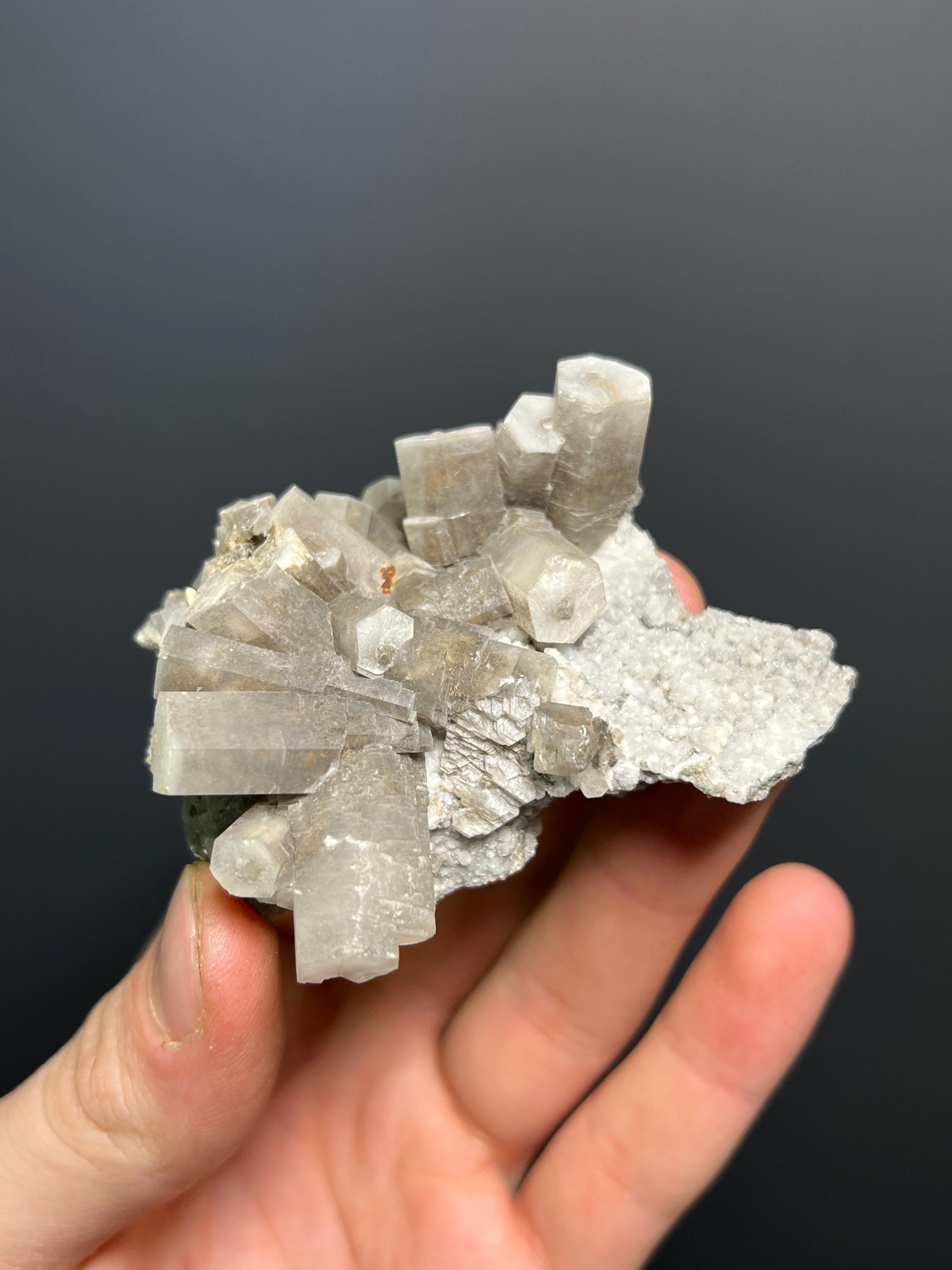 Hexagonal Columnar Calcite Crystal Cluster - China - Crystal Gemstone AE 
