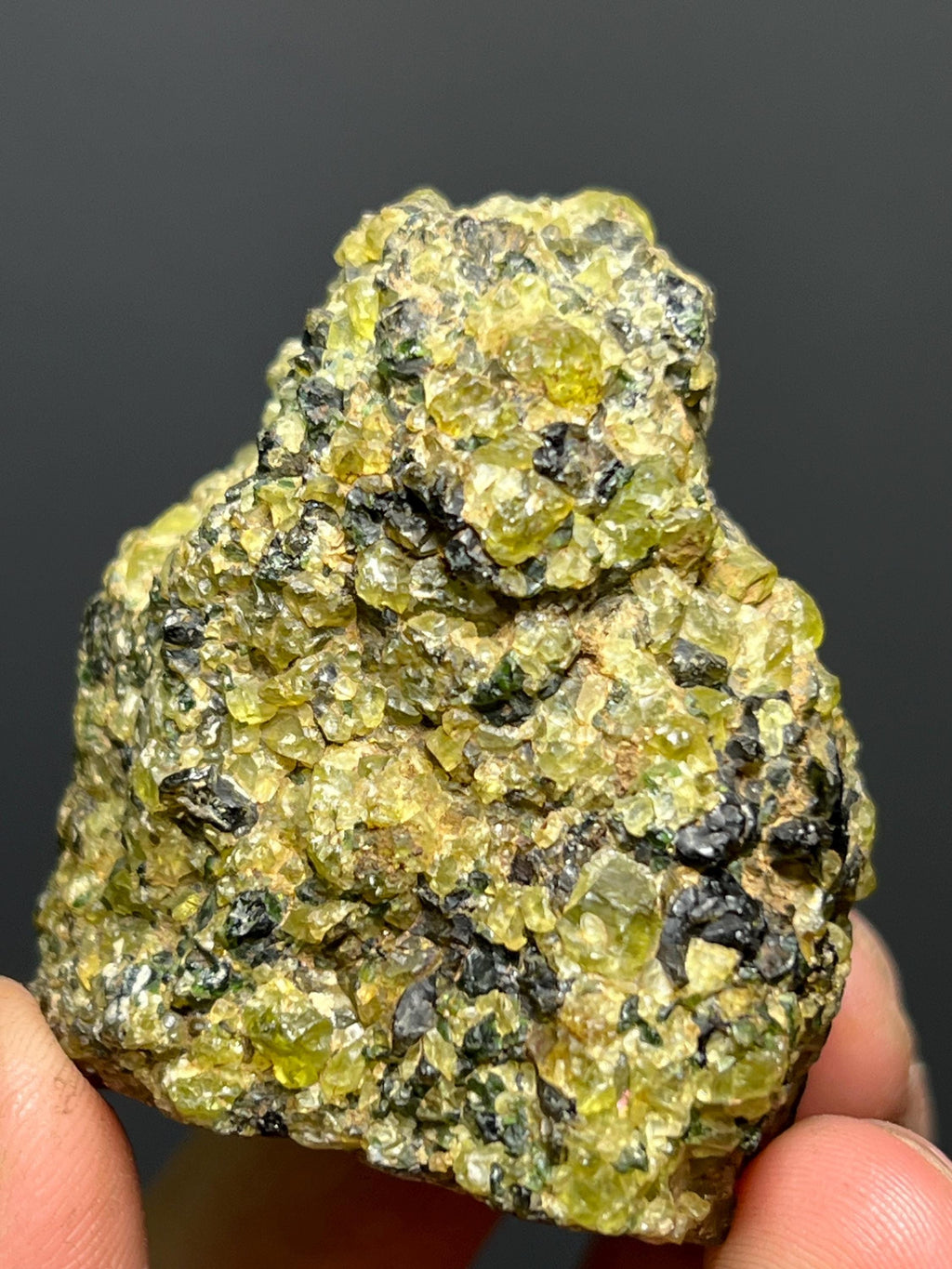 Olivine (Micro Sample) Specimen, 142gram - Crystal Gemstone AE 