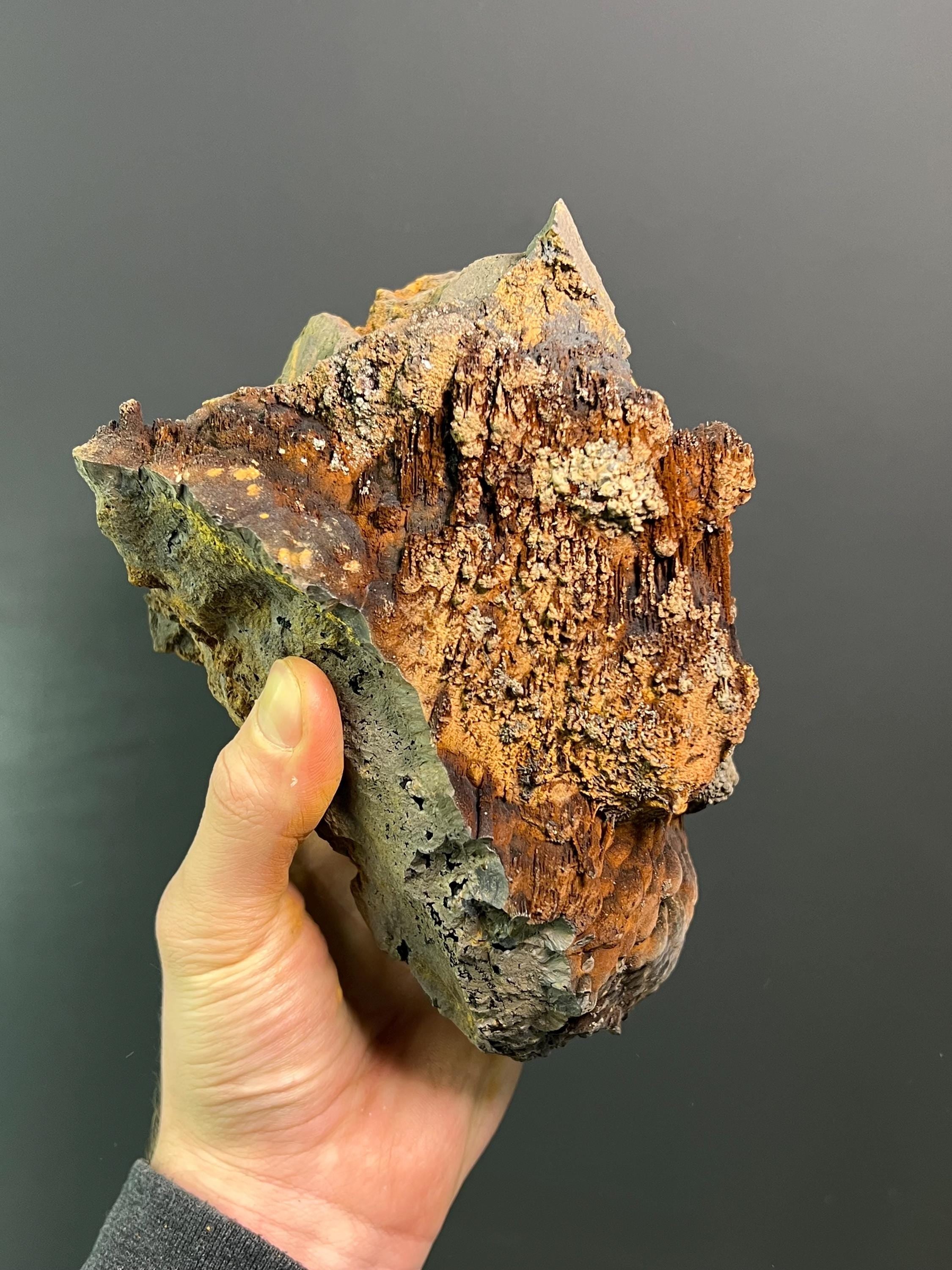 Museum Grade Limonite And Specularite On Stalactite And Botryoidal Formation Goethite - Crystal Gemstone AE 