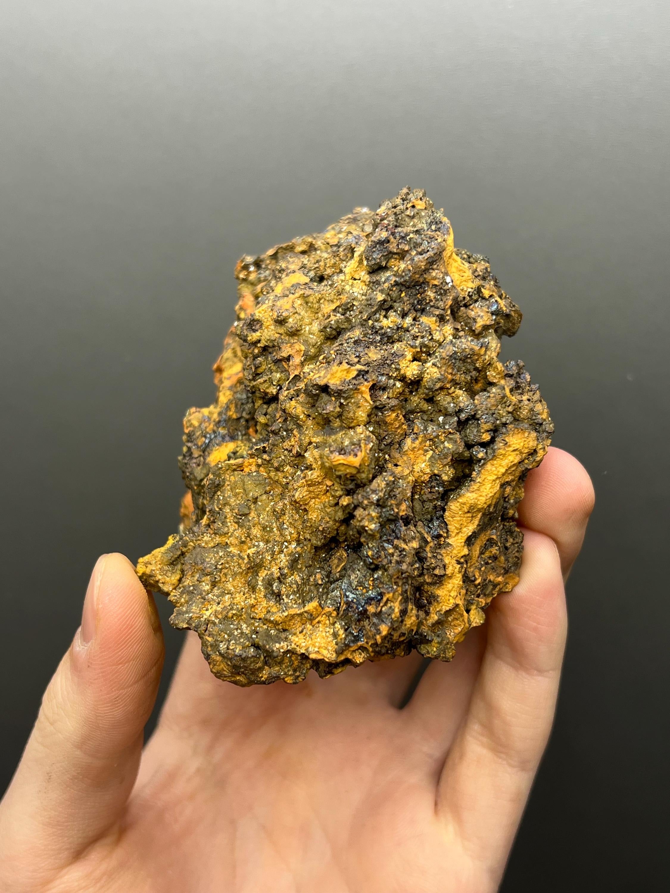 Very Special Formation Limonite And Calcite On Colourful Goethite - Crystal Gemstone AE 