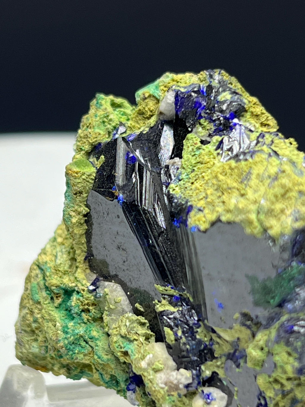 Double Sided Very Special High Grade Azurite With Malachite Specimen - Crystal Gemstone AE 