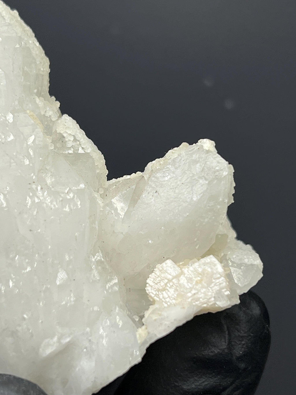 Snow Calcite With Elestial Crystal Quartz - Crystal Gemstone AE 