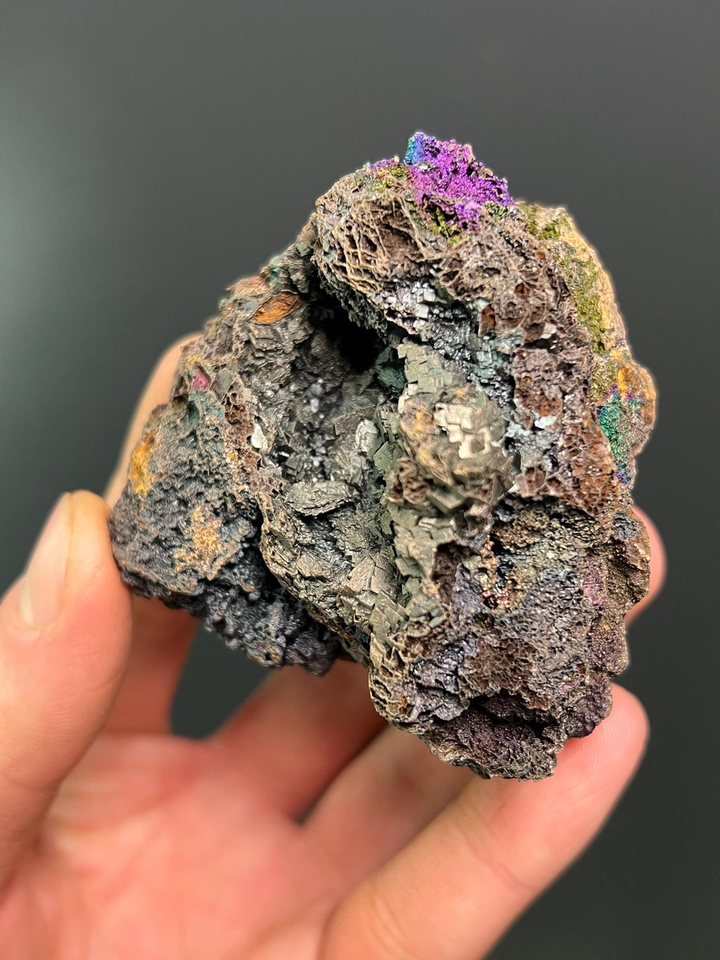 Colourful Turgite With Iton Siderite - Crystal Gemstone AE 