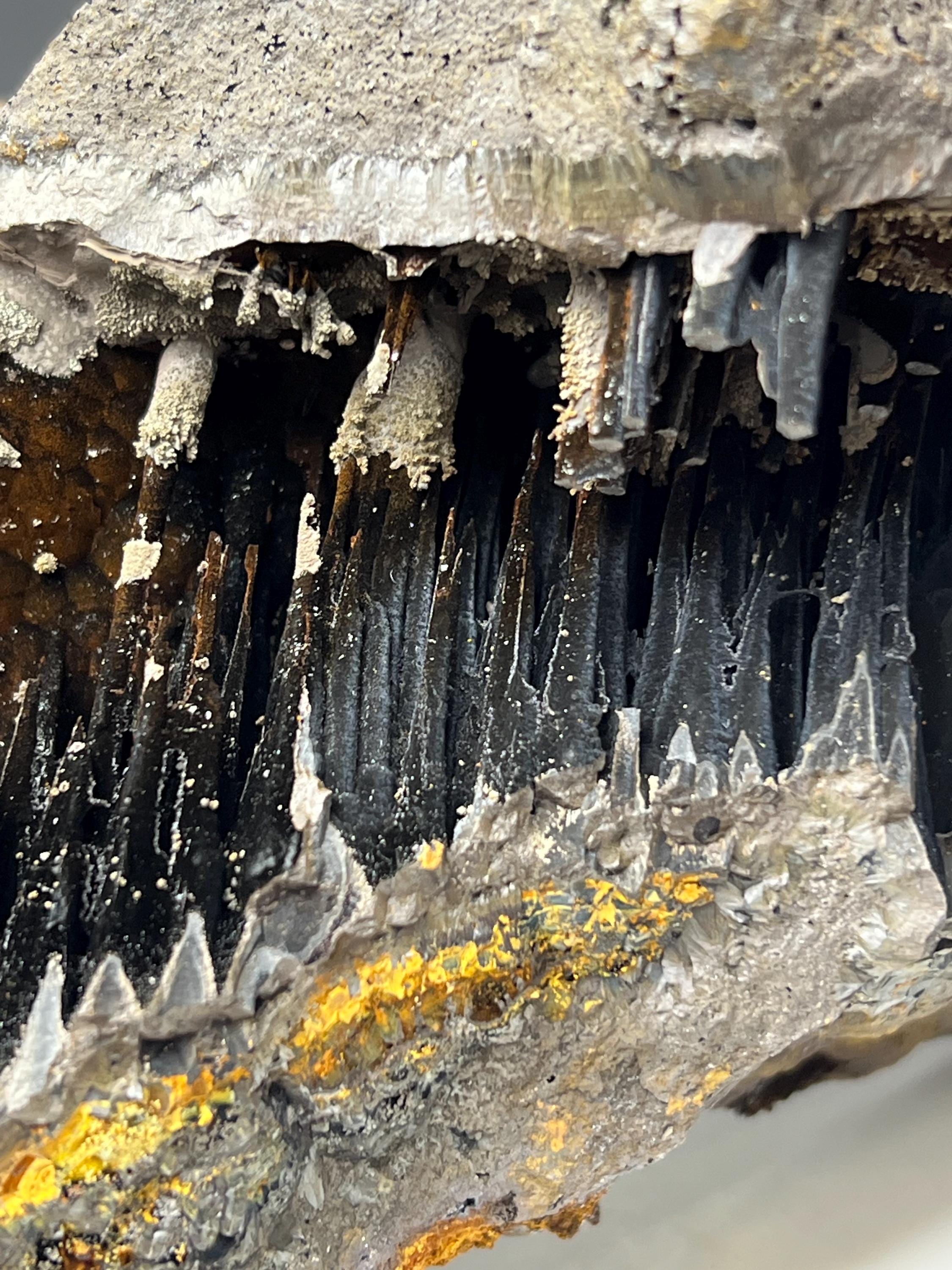 Museum Grade! Limonite And Specularite With Velvet Function Stalactite Goethite Specimen, For Special Collection - Crystal Gemstone AE 