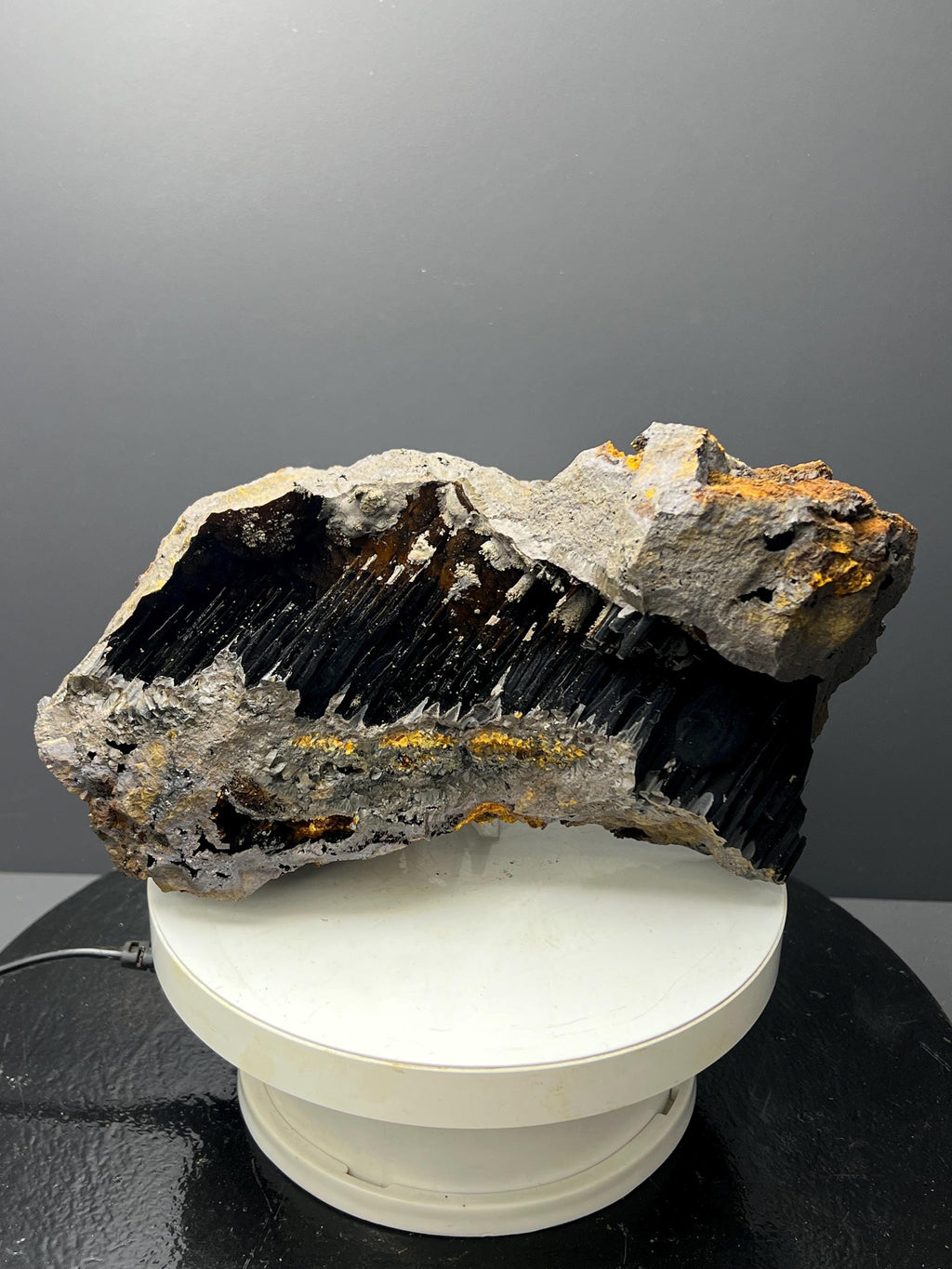 Museum Grade! Limonite And Specularite With Velvet Function Stalactite Goethite Specimen, For Special Collection - Crystal Gemstone AE 