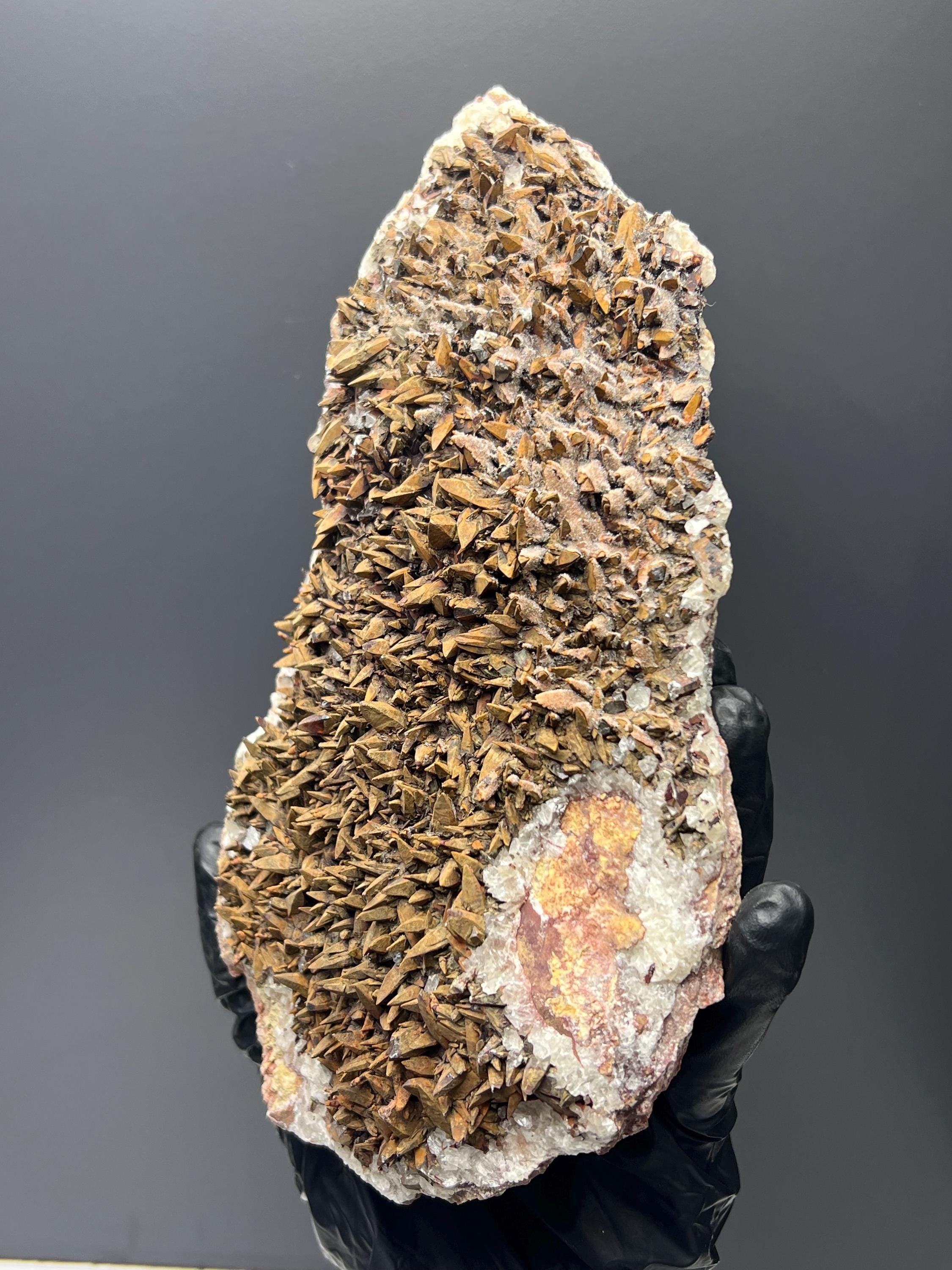 Large Size Feather Brown Crystal Calcite Specimen - Crystal Gemstone AE 