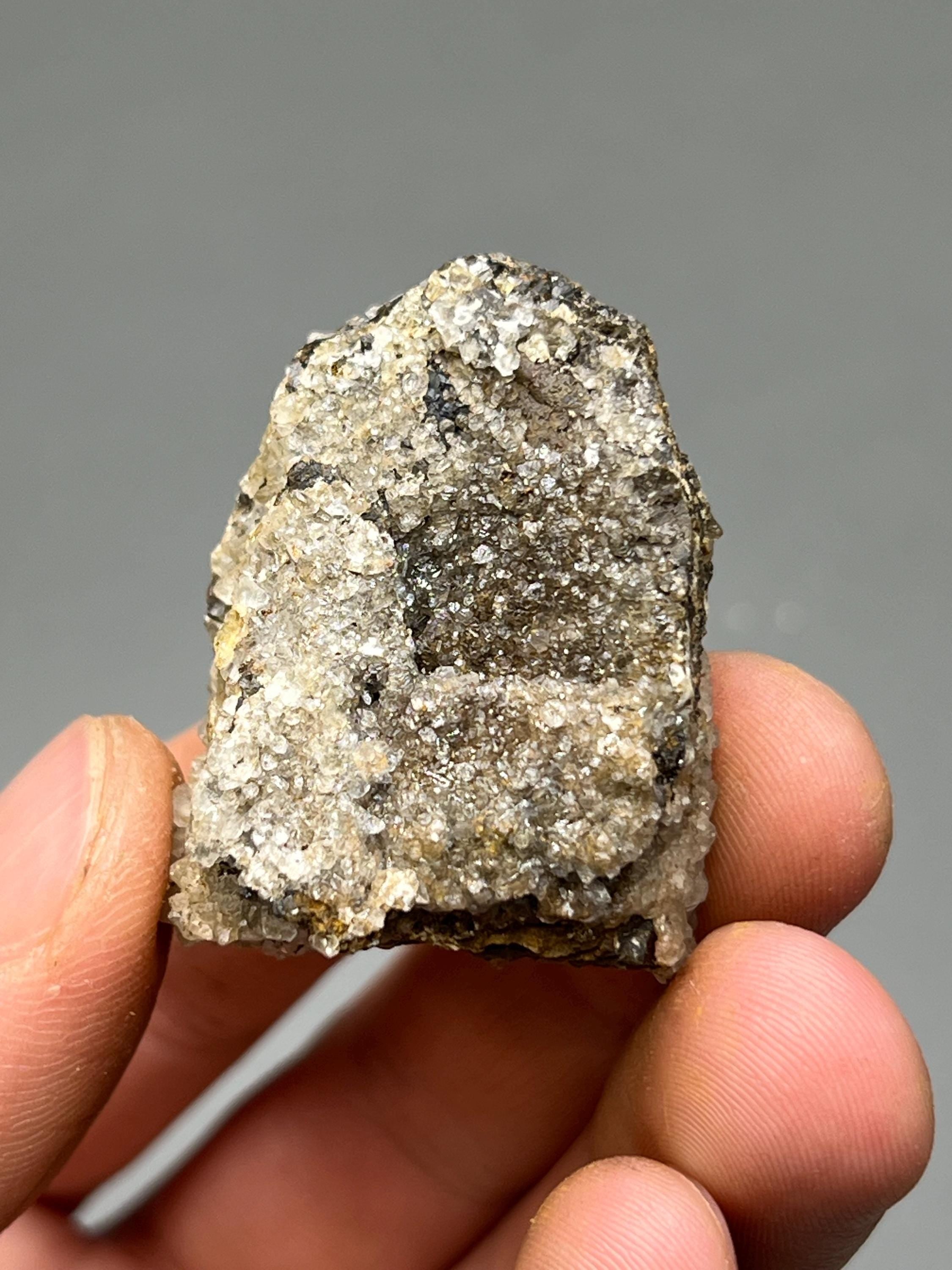 Very Special, 2 Sided Crystal Calcite On Hematite Mineral, From Turkey - Crystal Gemstone AE 