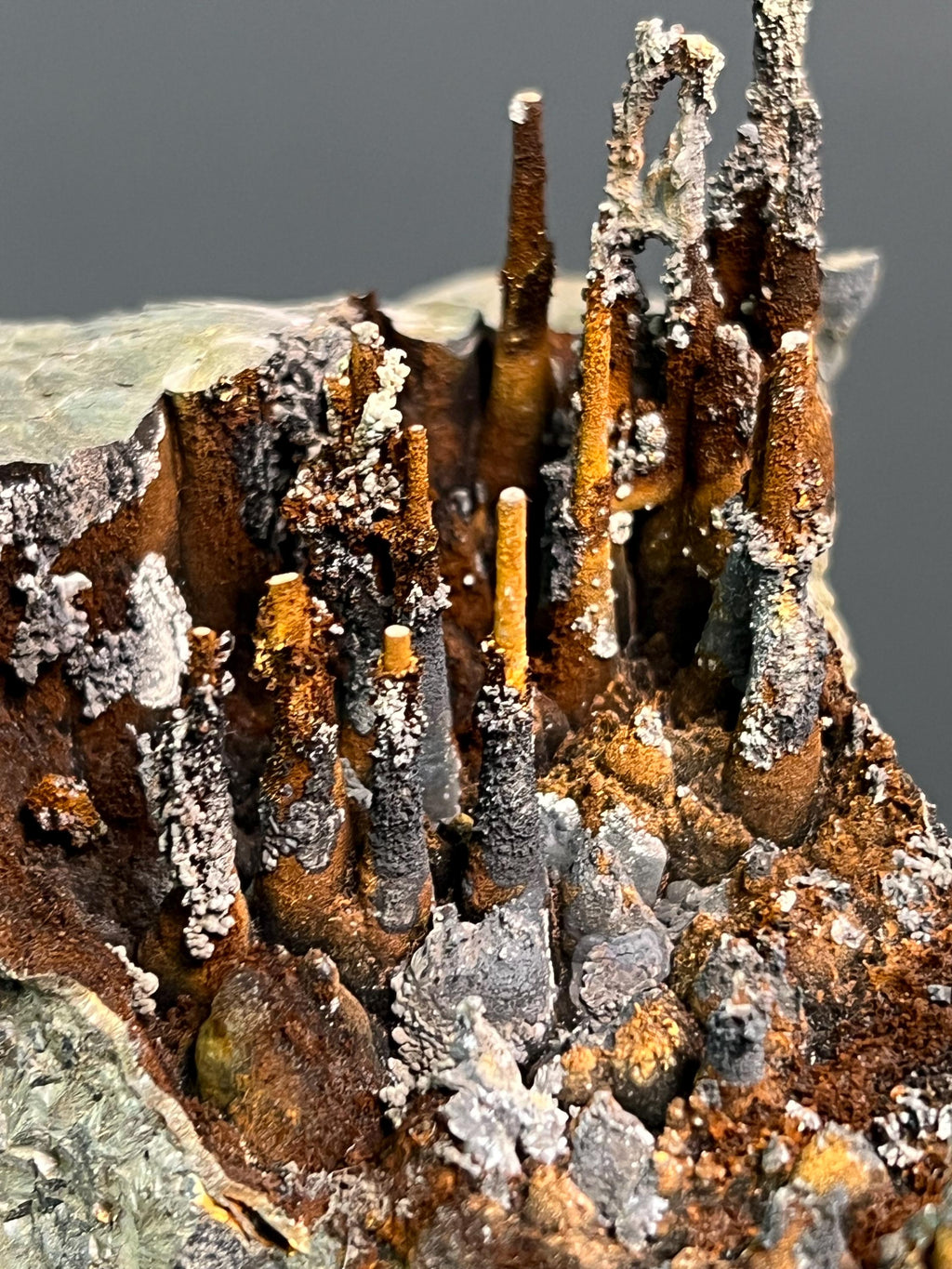 Museum Grade Specularite And Limonite On Stalactite Goethite - Crystal Gemstone AE 