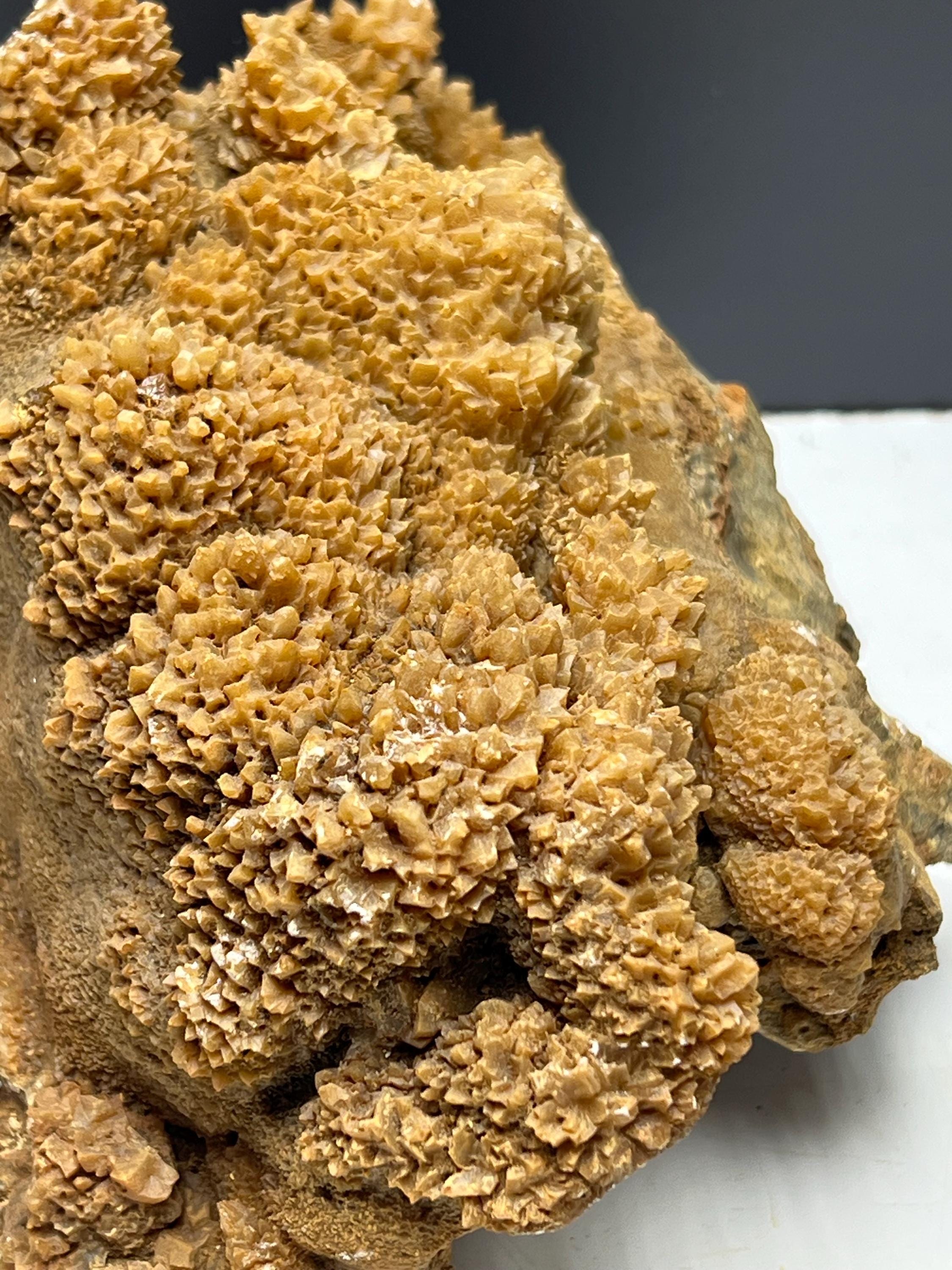 Orange Crystal Calcite Specimen - Crystal Gemstone AE 