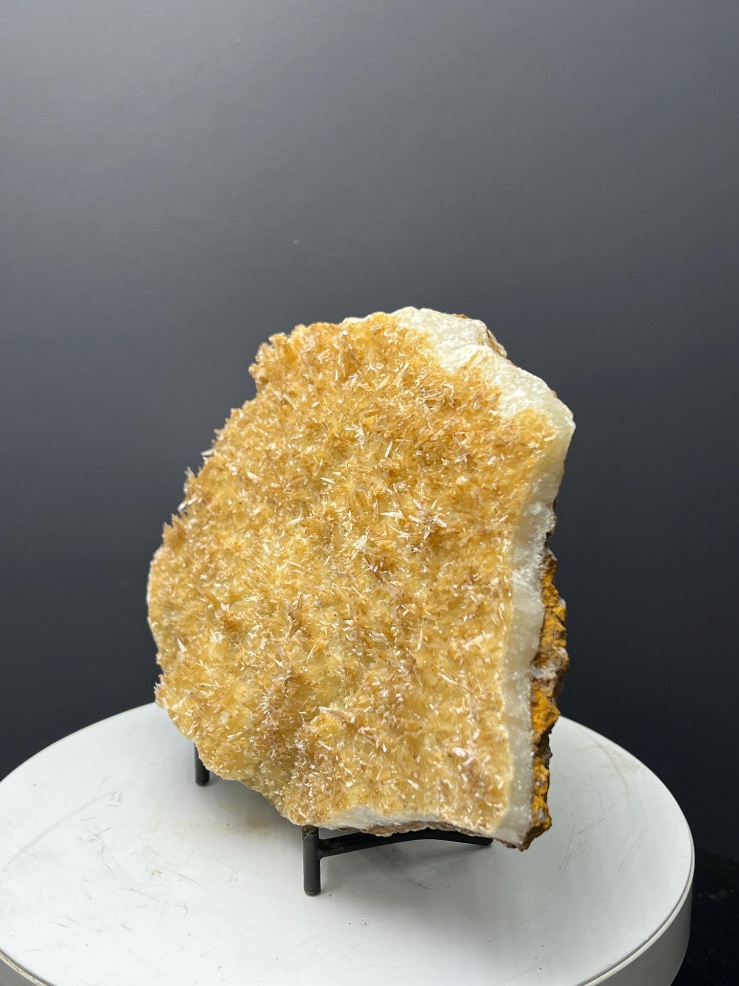 Feather Orange Crystal Calcite Specimen