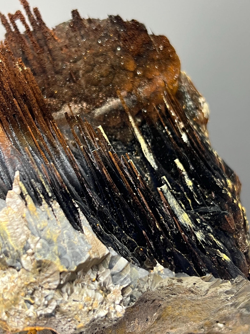 Museum Grade, Limonite And Specularite With Stalactite Goethite, For Special Collection - Crystal Gemstone AE 