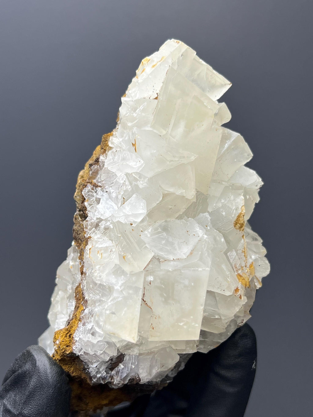 White Crystal Calcite Specimen - Geometric Mineral Art, Turkey - Crystal Gemstone AE 