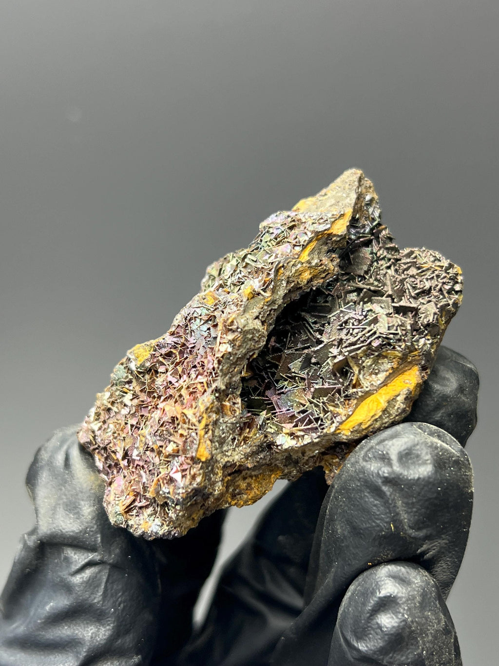 Very Very Unique! Colourful Iridescent Iron Siderite - Crystal Gemstone AE 