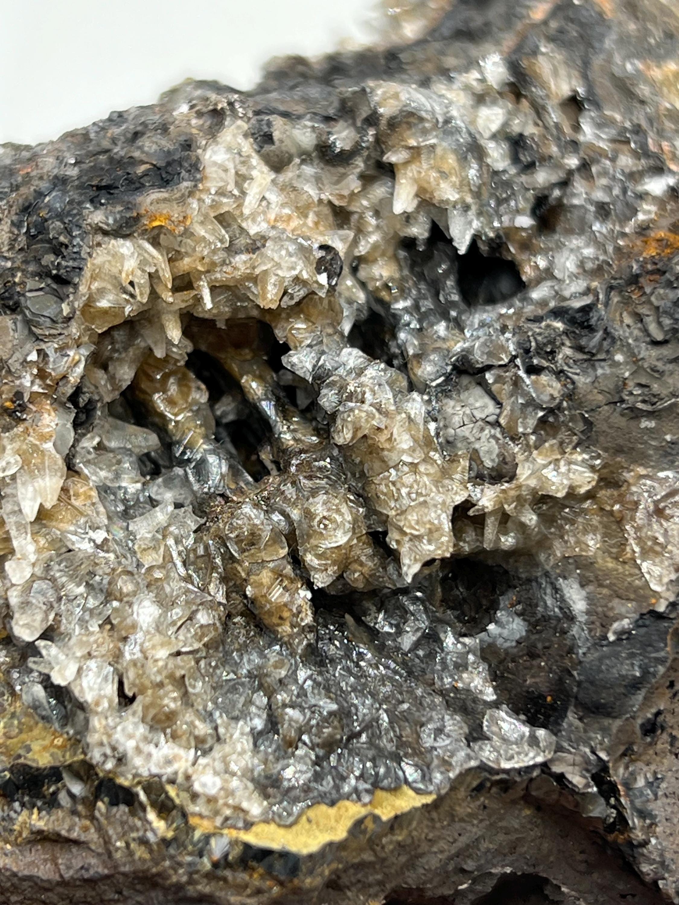 Very Special and Showy Crystal Calcite On Hematite Mineral, From Turkey, Special Collection Piece - Crystal Gemstone AE 
