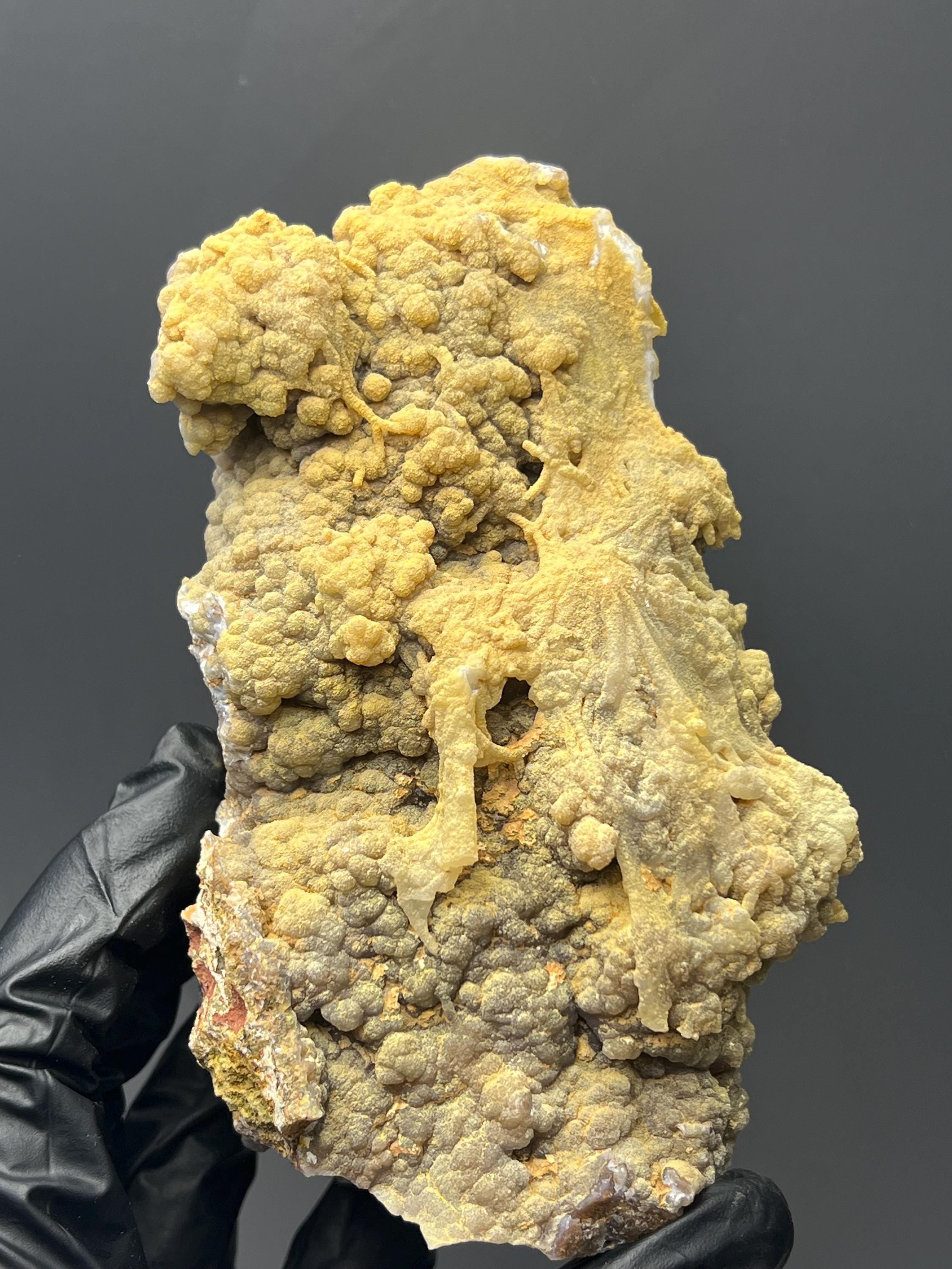 Botryoidal And Small Stalactite Formation Chalcedony Specimen - Crystal Gemstone AE 