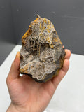 Very unique formation very showy crystal calcite on stalactite hematite, special collections - Crystal Gemstone AE 