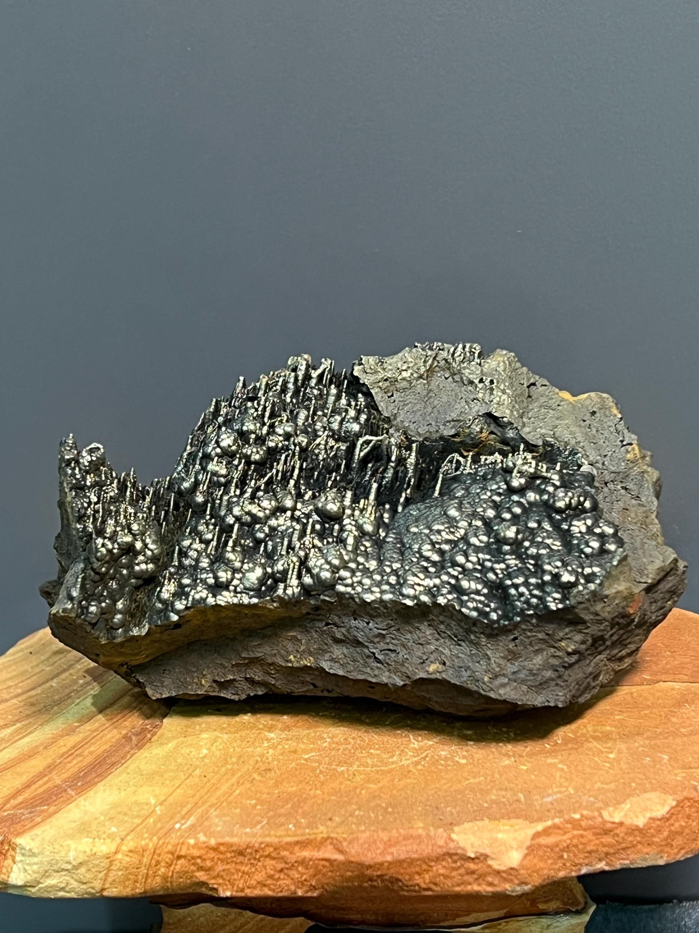 Museum Grade Very Showy Stalactite And Botryoidal Formation Golden Color Goethite, For Special Collection - Crystal Gemstone AE 