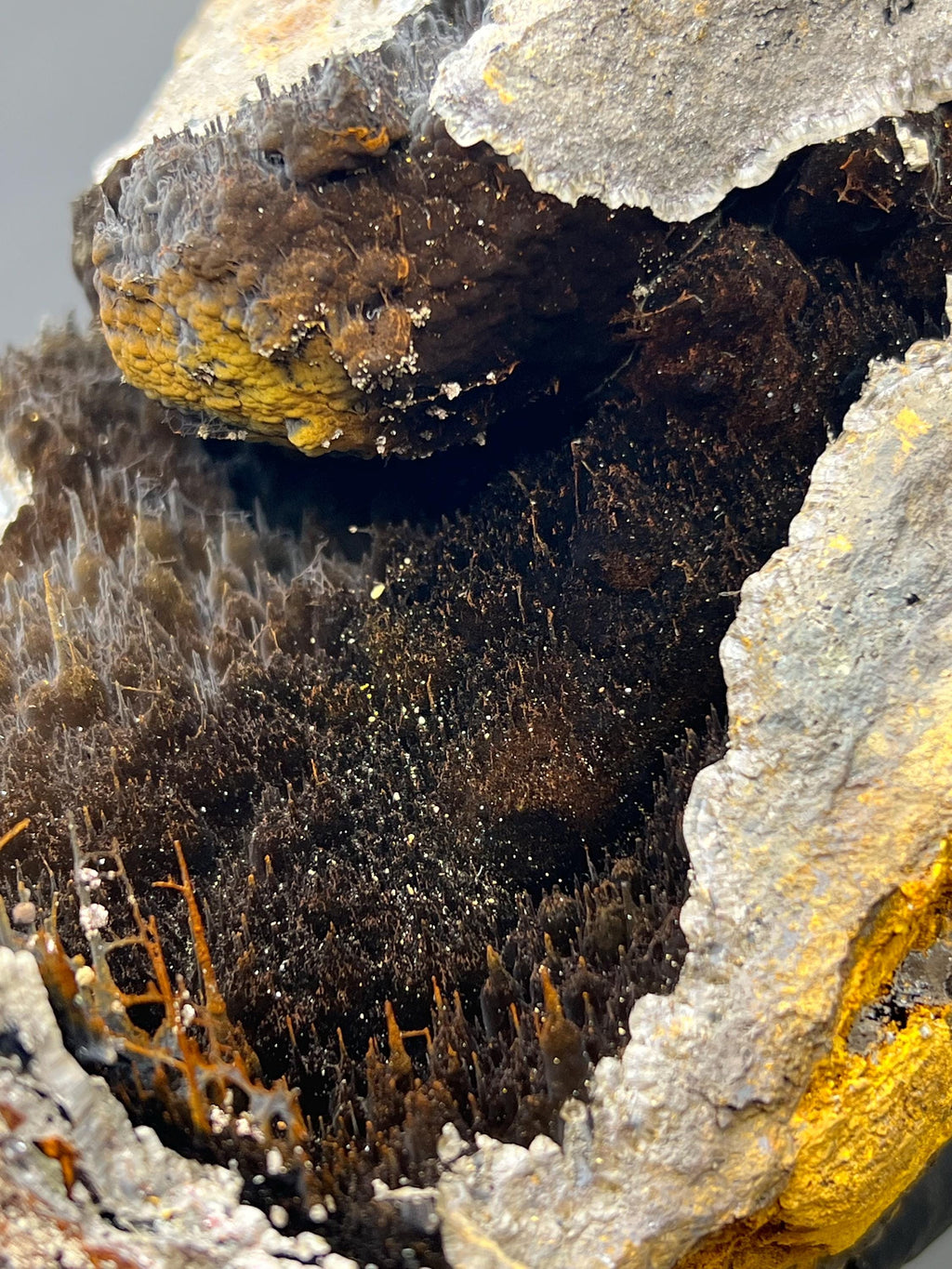 Museum Grade, Cave Shaped Limonite And Specularite On Stalactite Goethite Specimen, For Special Collection - Crystal Gemstone AE 