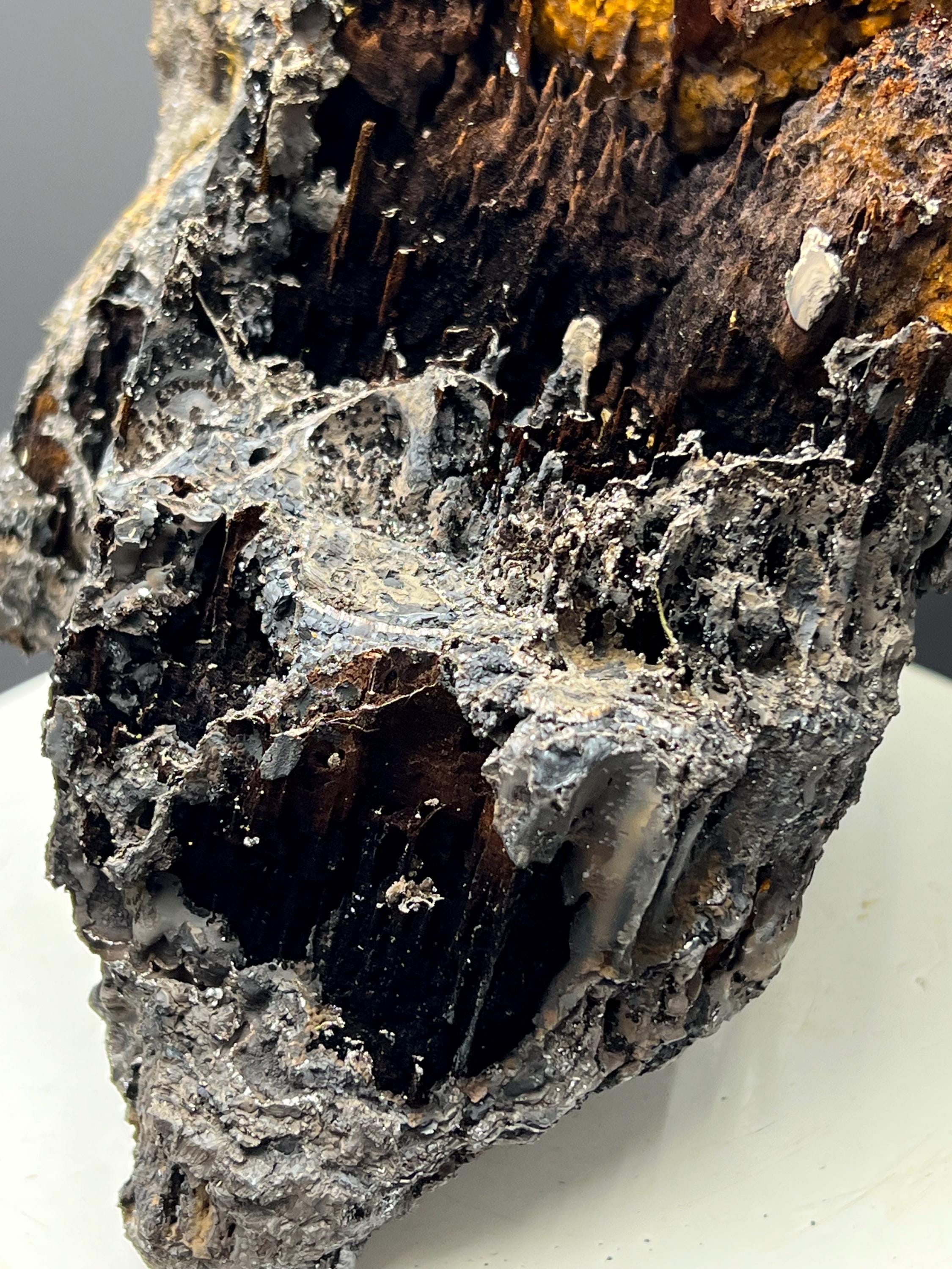 Museum Grade, Limonite And Specularite With Stalactite Goethite Specimen, For Special Collection - Crystal Gemstone AE 