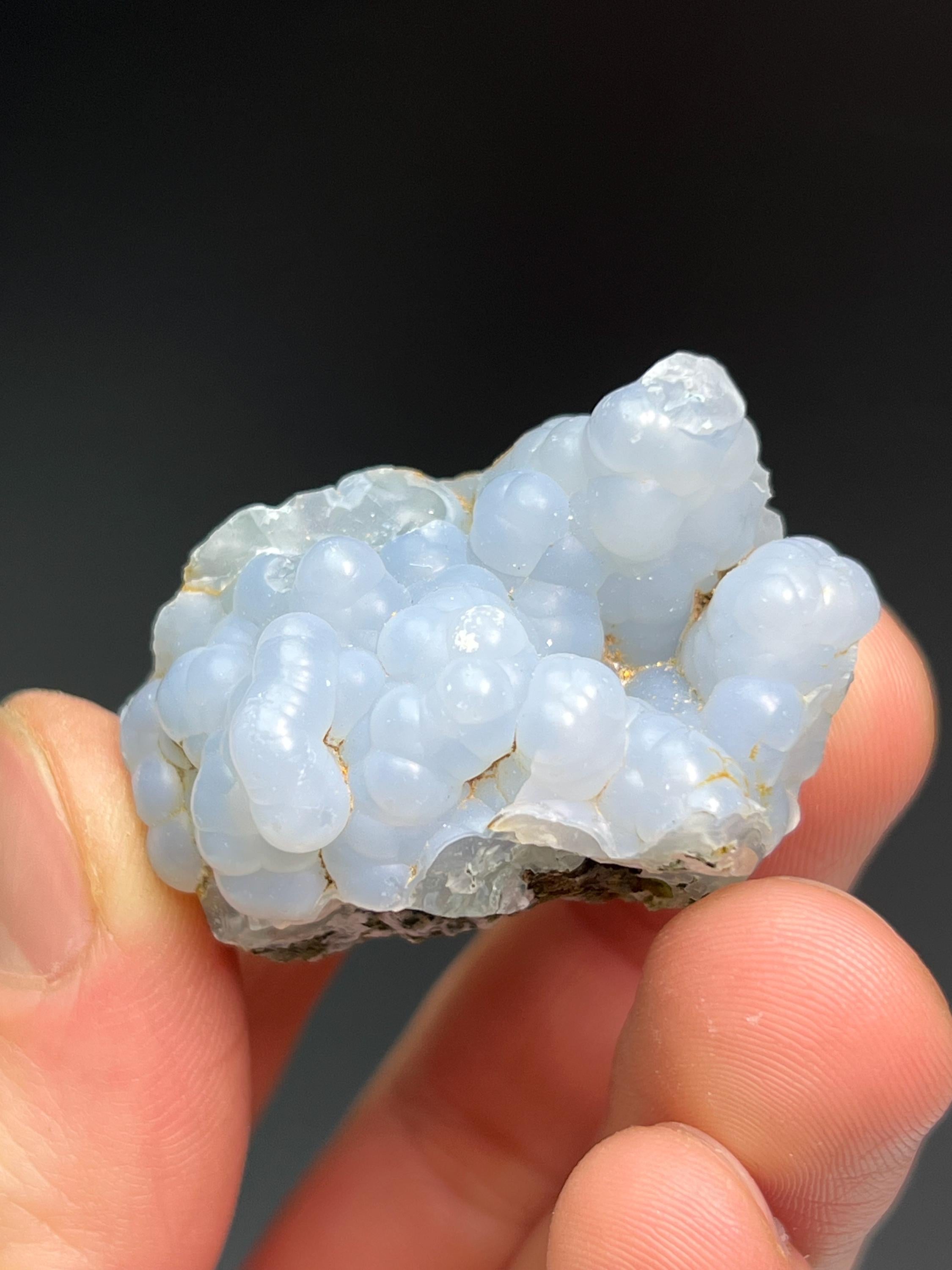 Blue Chalcedony Specimen - Crystal Gemstone AE 