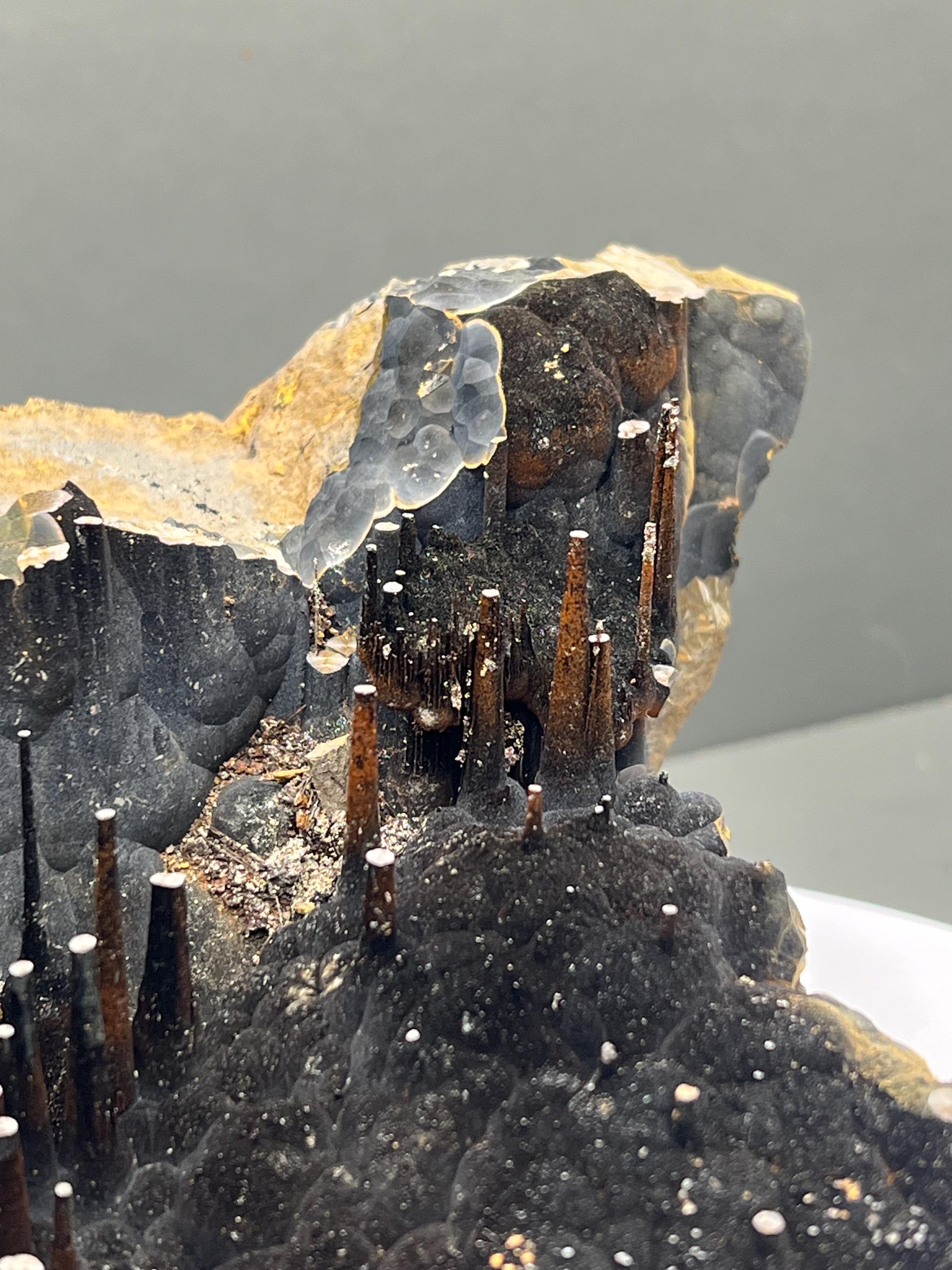 Museum Quality, Large Size Limonite On Stalactite Goethite, For Special Collections - Crystal Gemstone AE 