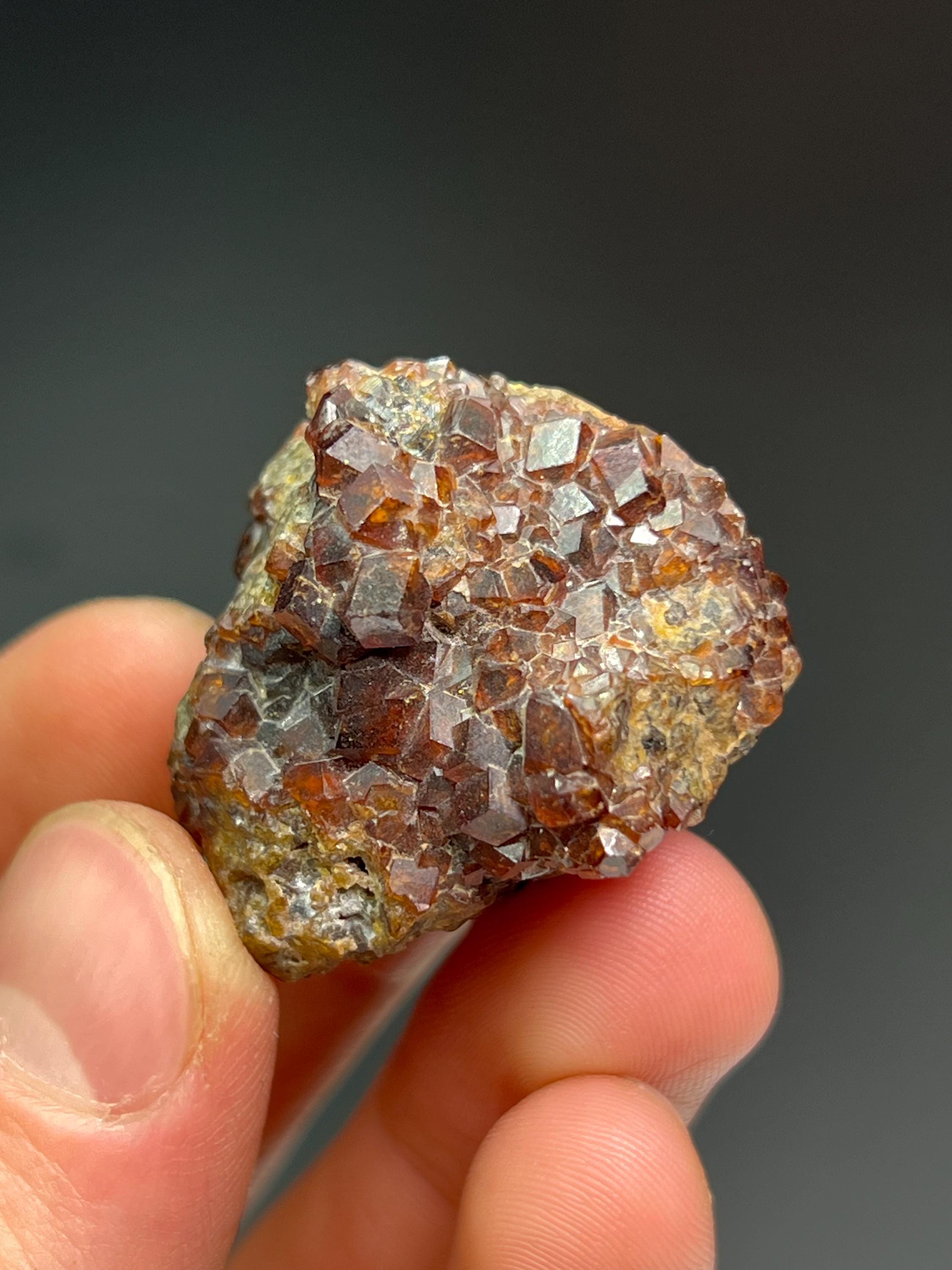 Spessartine Garnet Specimen - Crystal Gemstone AE 